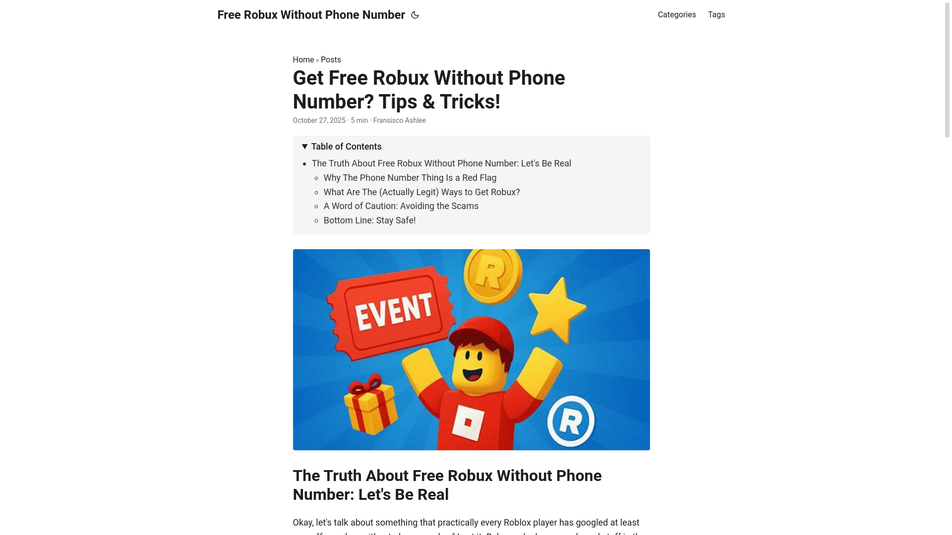 website screenshot of https://free-robux-without-phone-number.pages.dev/