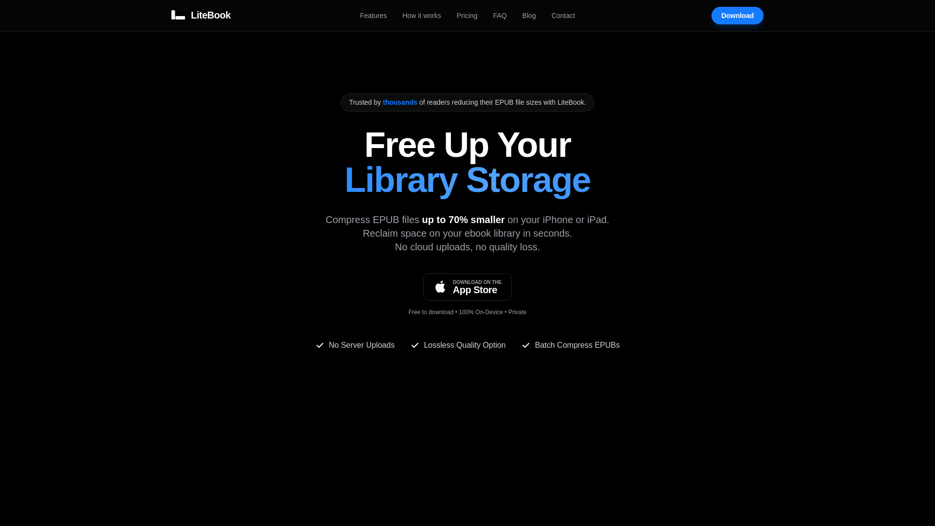 website screenshot of https://uselitebook.com/