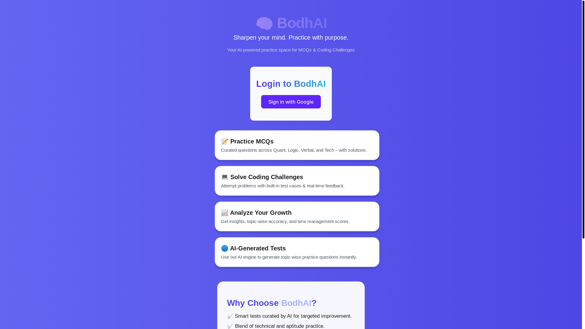 website screenshot of https://bodhai.pages.dev/