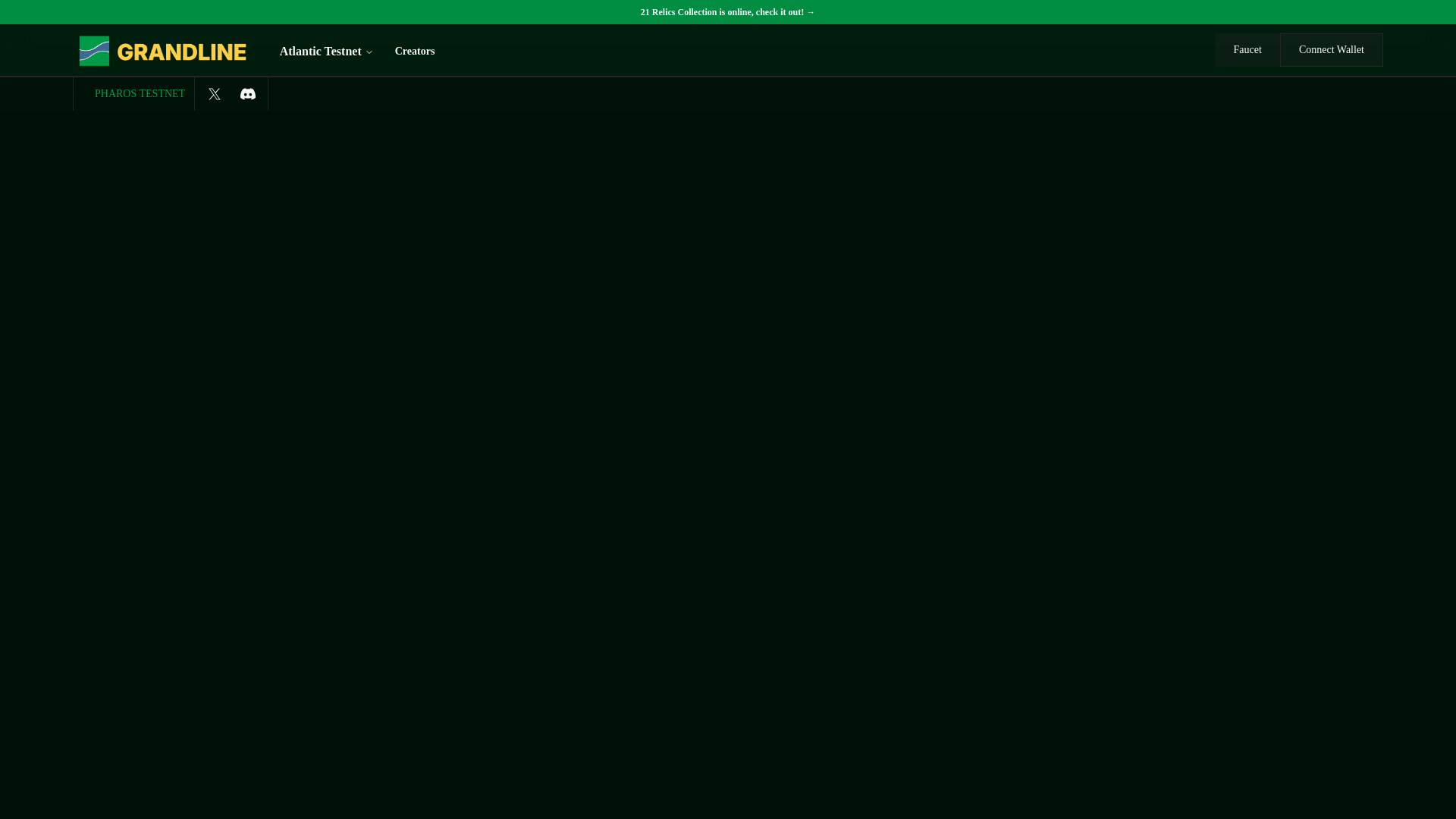 website screenshot of https://testnet.grandline.world
