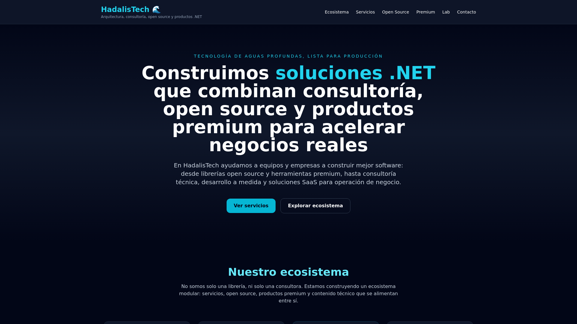 website screenshot of https://hadalistech.pages.dev/