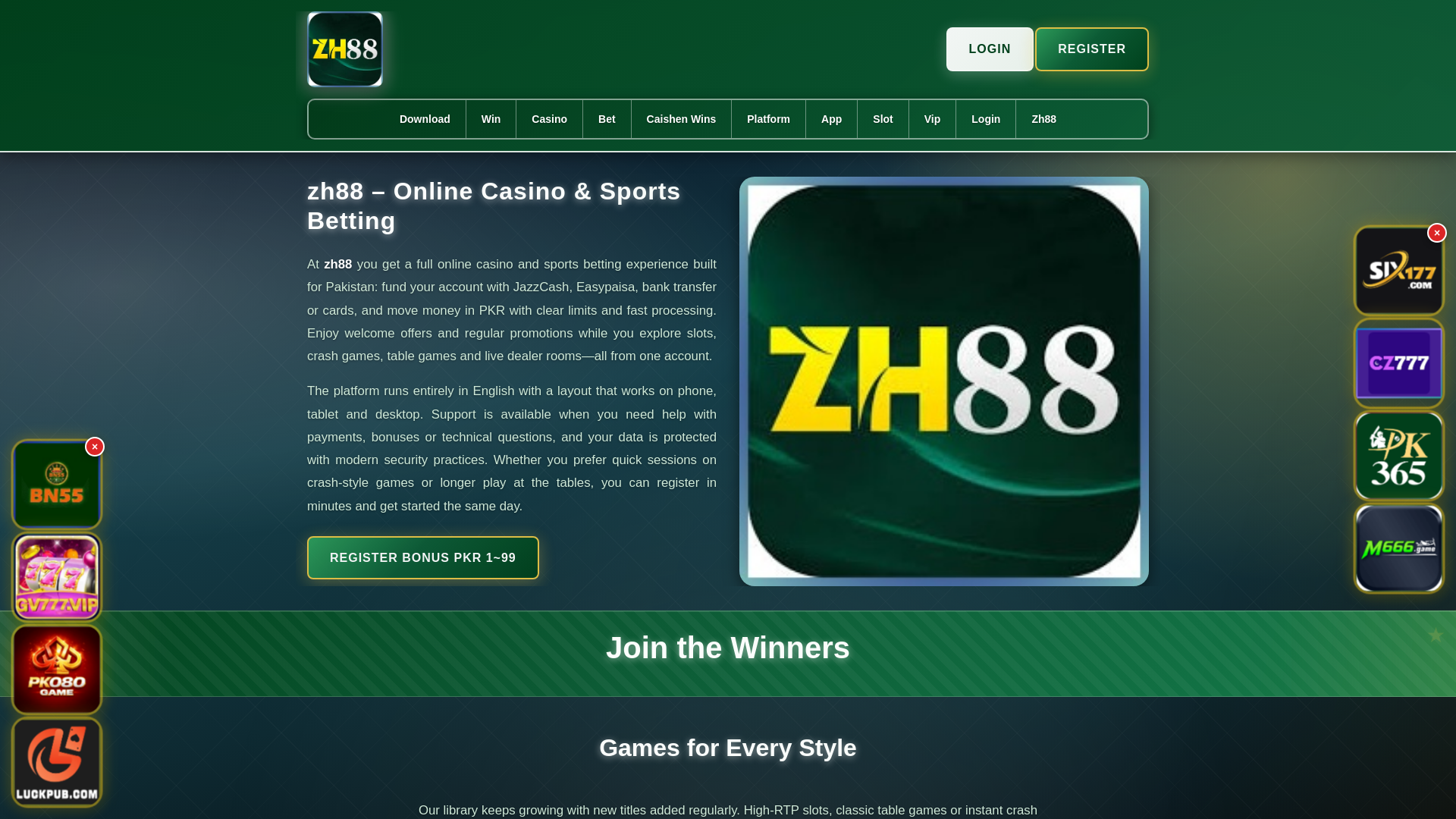 website screenshot of https://zh88salam.com/