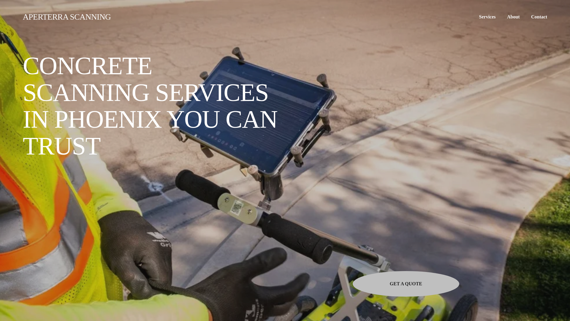 website screenshot of https://aperterrascan.com