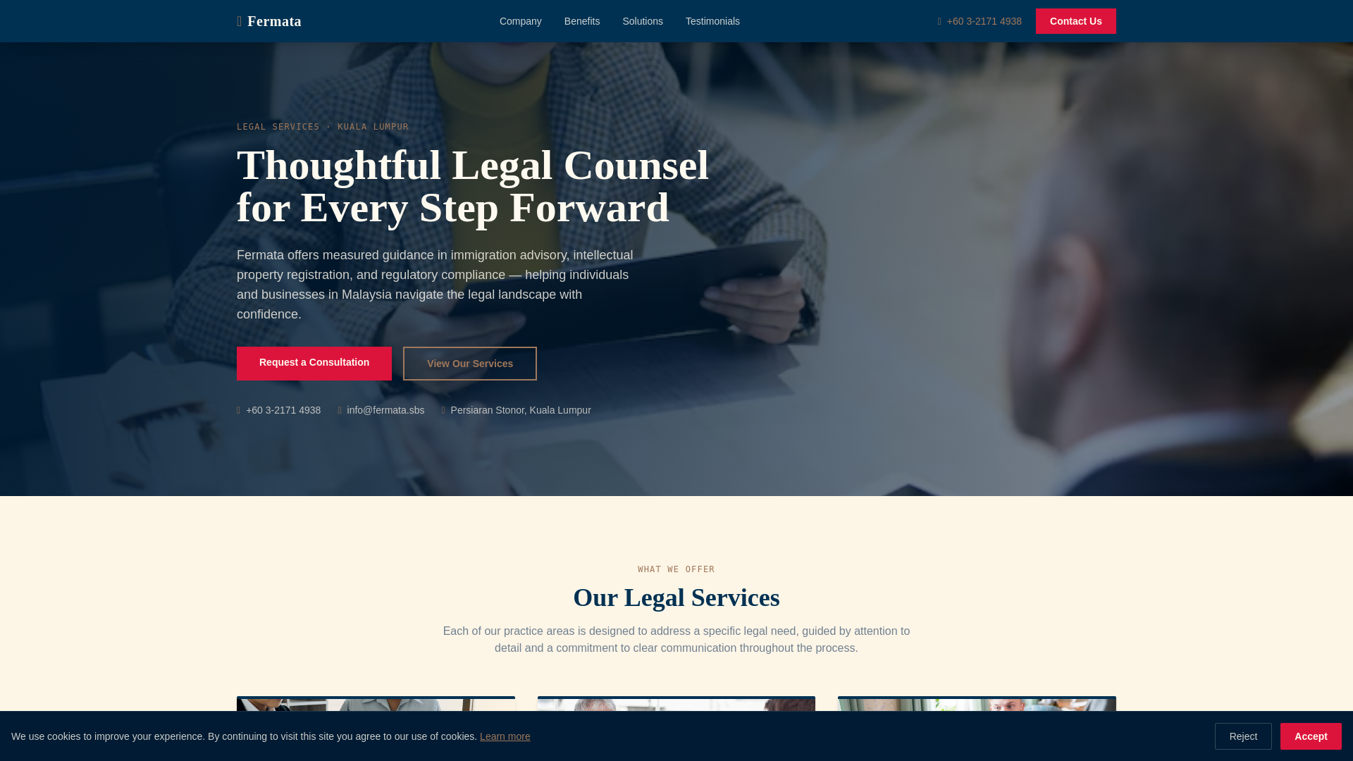 website screenshot of https://fermata.sbs/