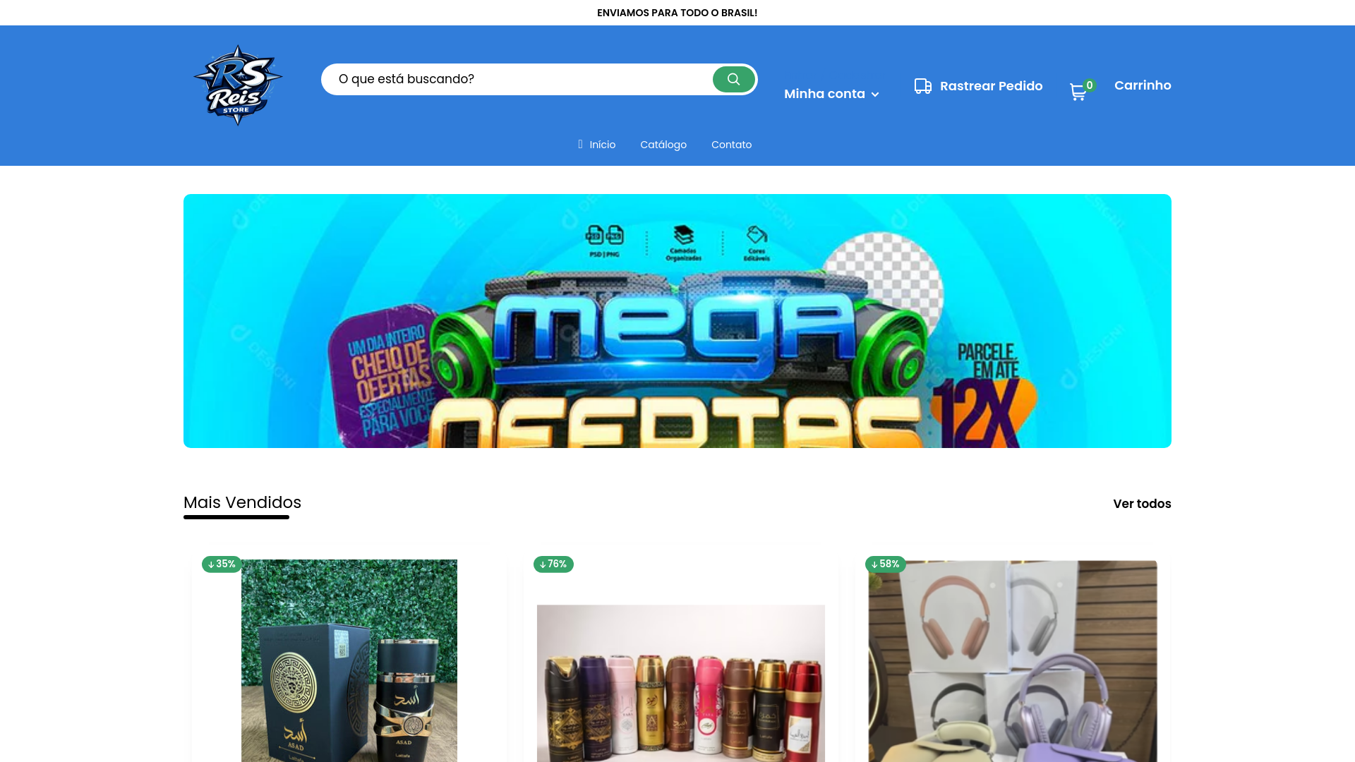 website screenshot of https://reistore.site