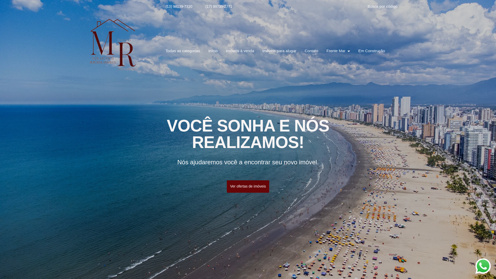 website screenshot of https://gmrsolucoesimobiliariaspg.com.br