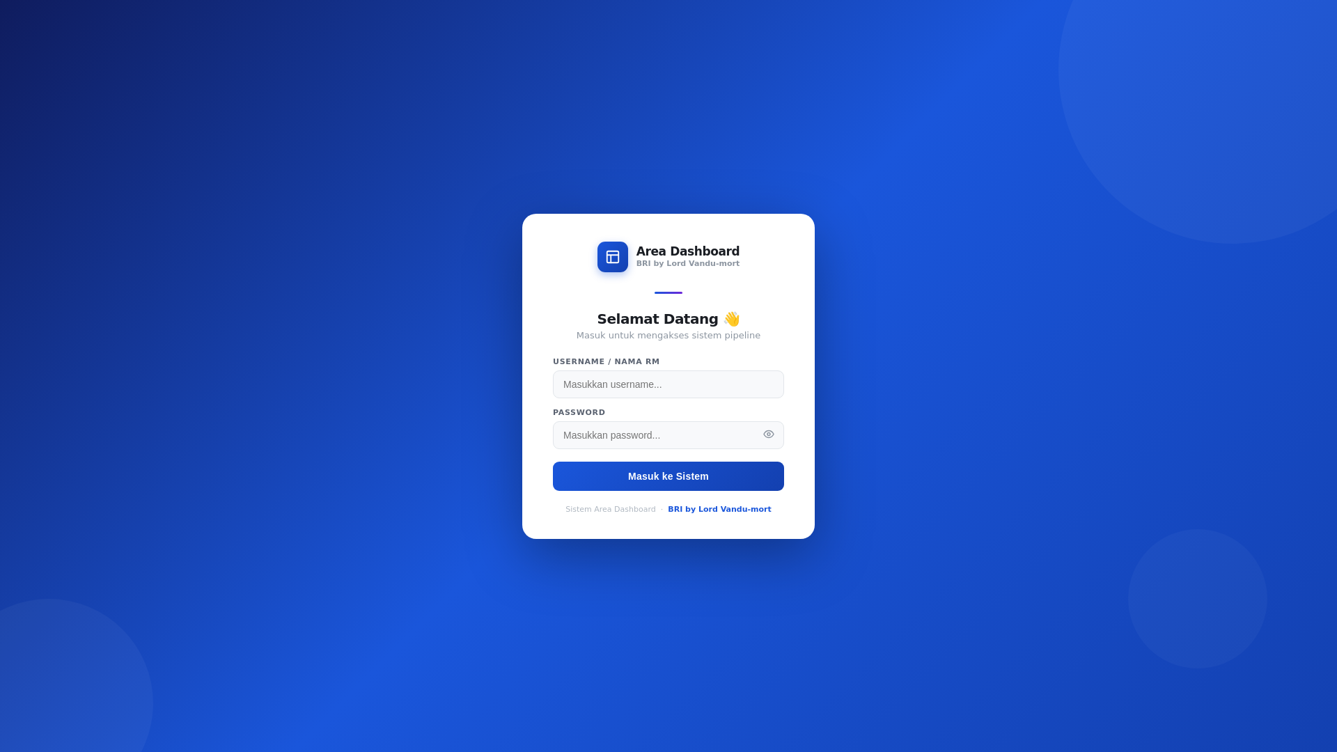 website screenshot of https://area-dashboard.id/