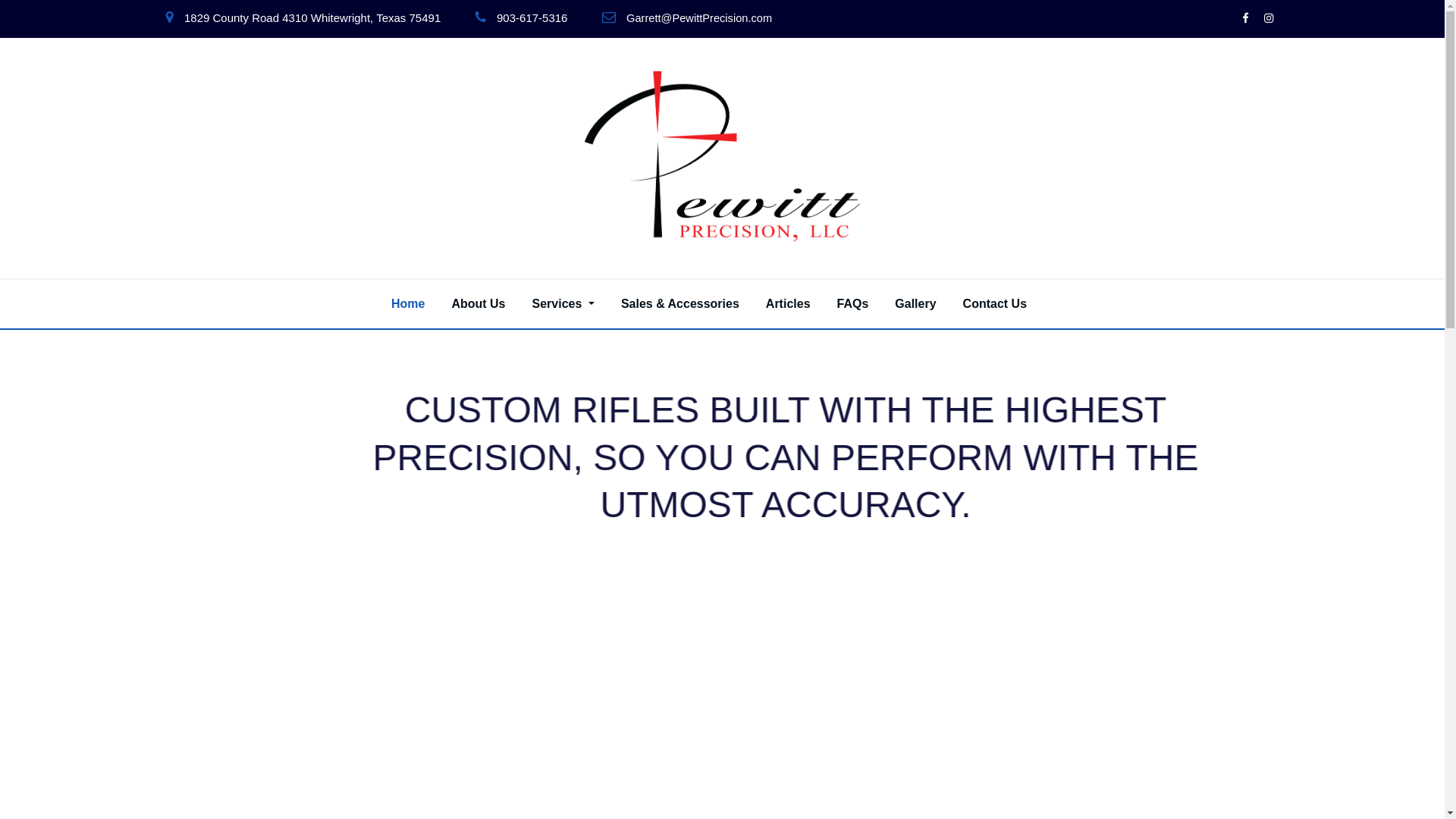 website screenshot of https://www.pewittprecision.com/