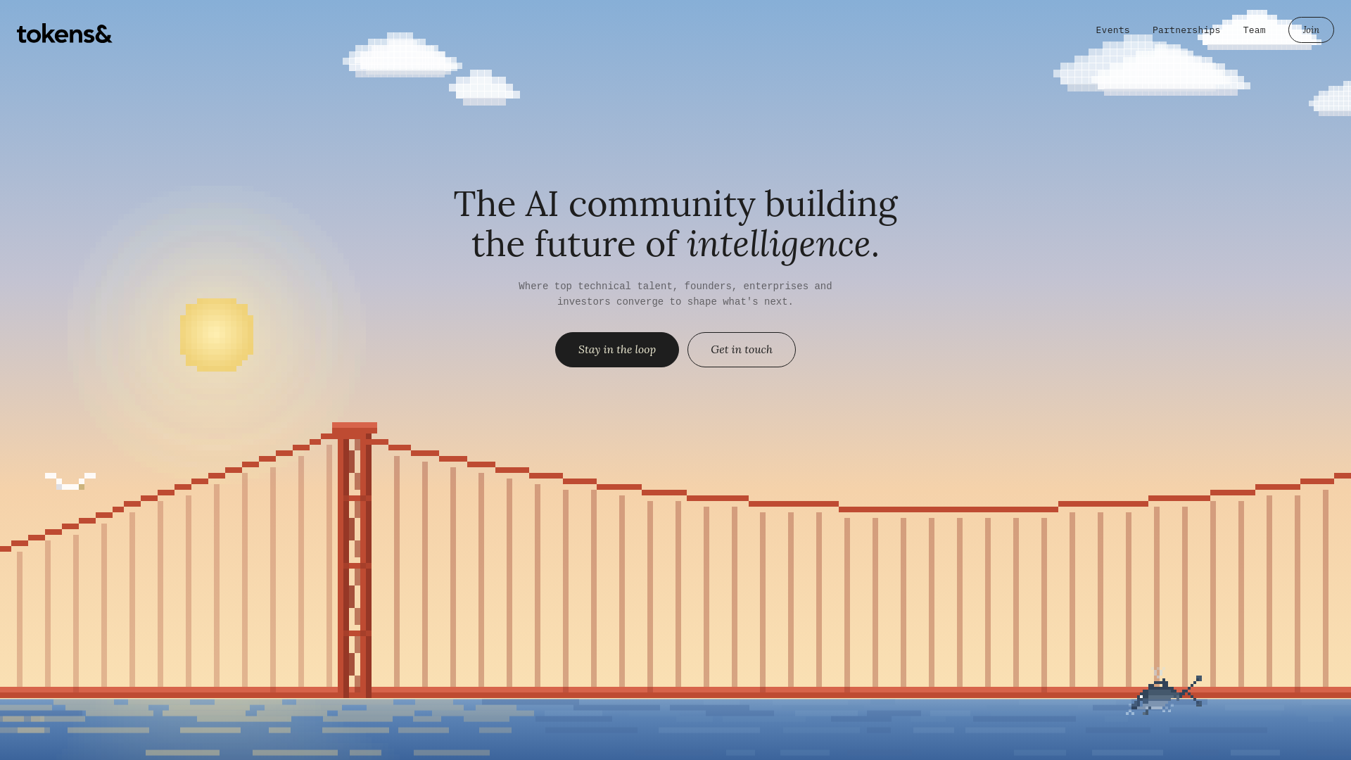 website screenshot of https://tokensand.co/
