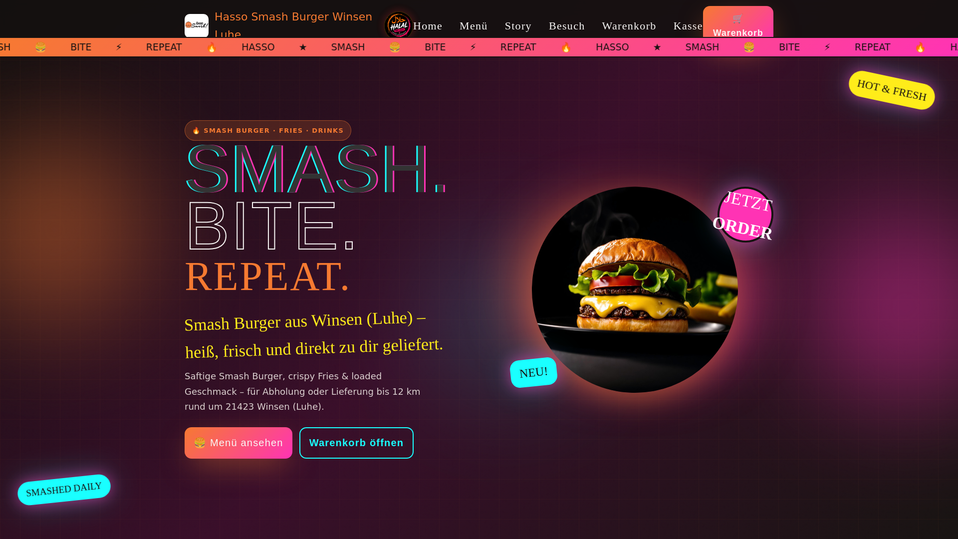 website screenshot of https://hasso-smash.de/