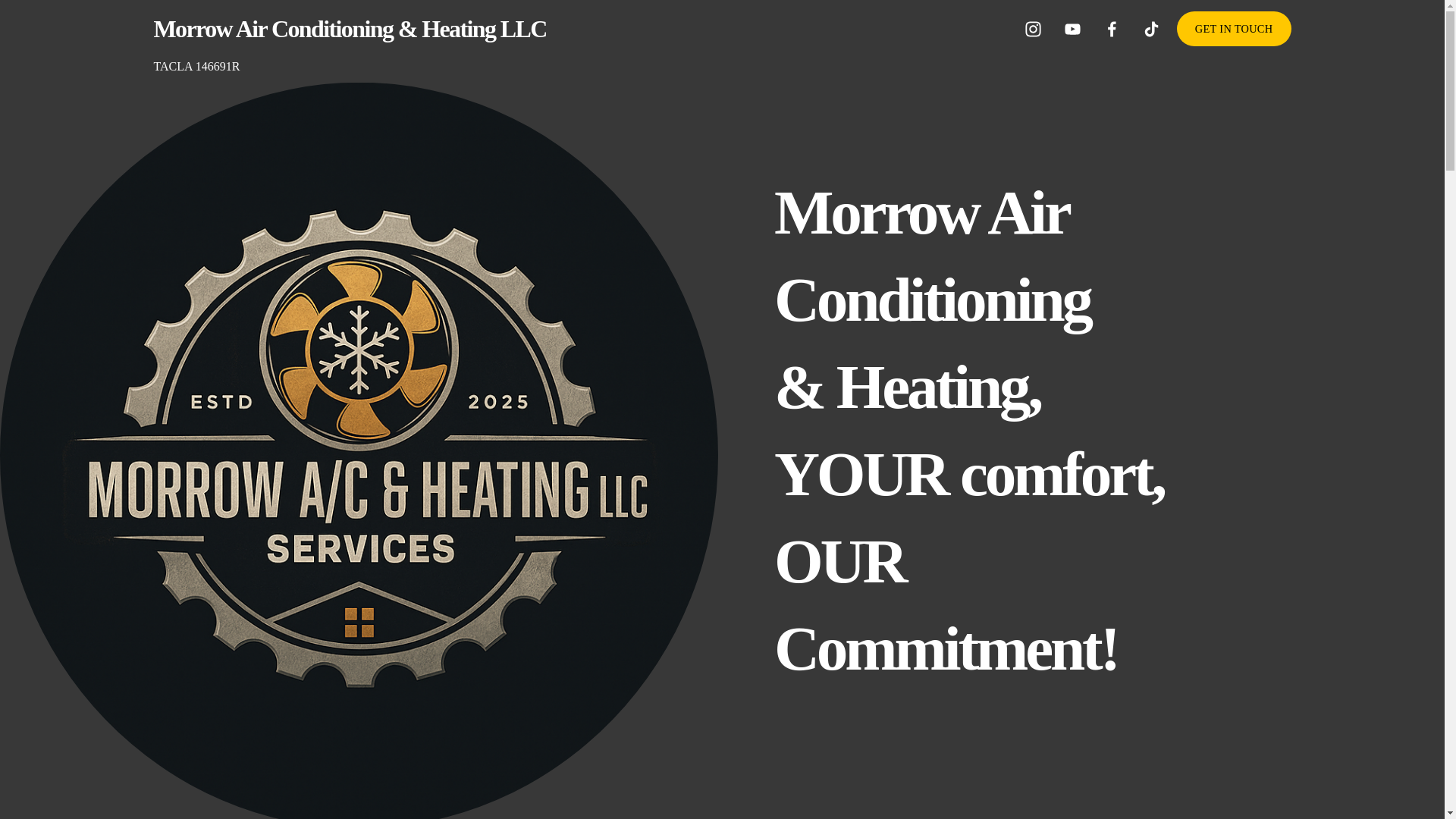 website screenshot of https://morrowairconditioningheatingllc.com/