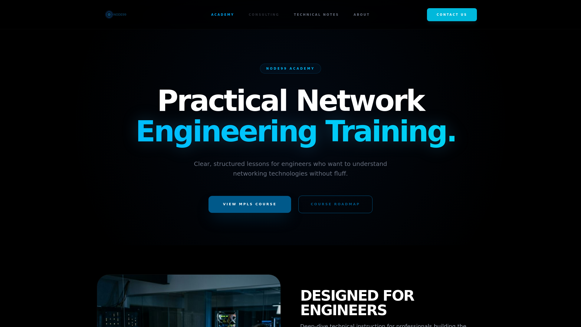 website screenshot of https://node99-academy-dev2.pages.dev/