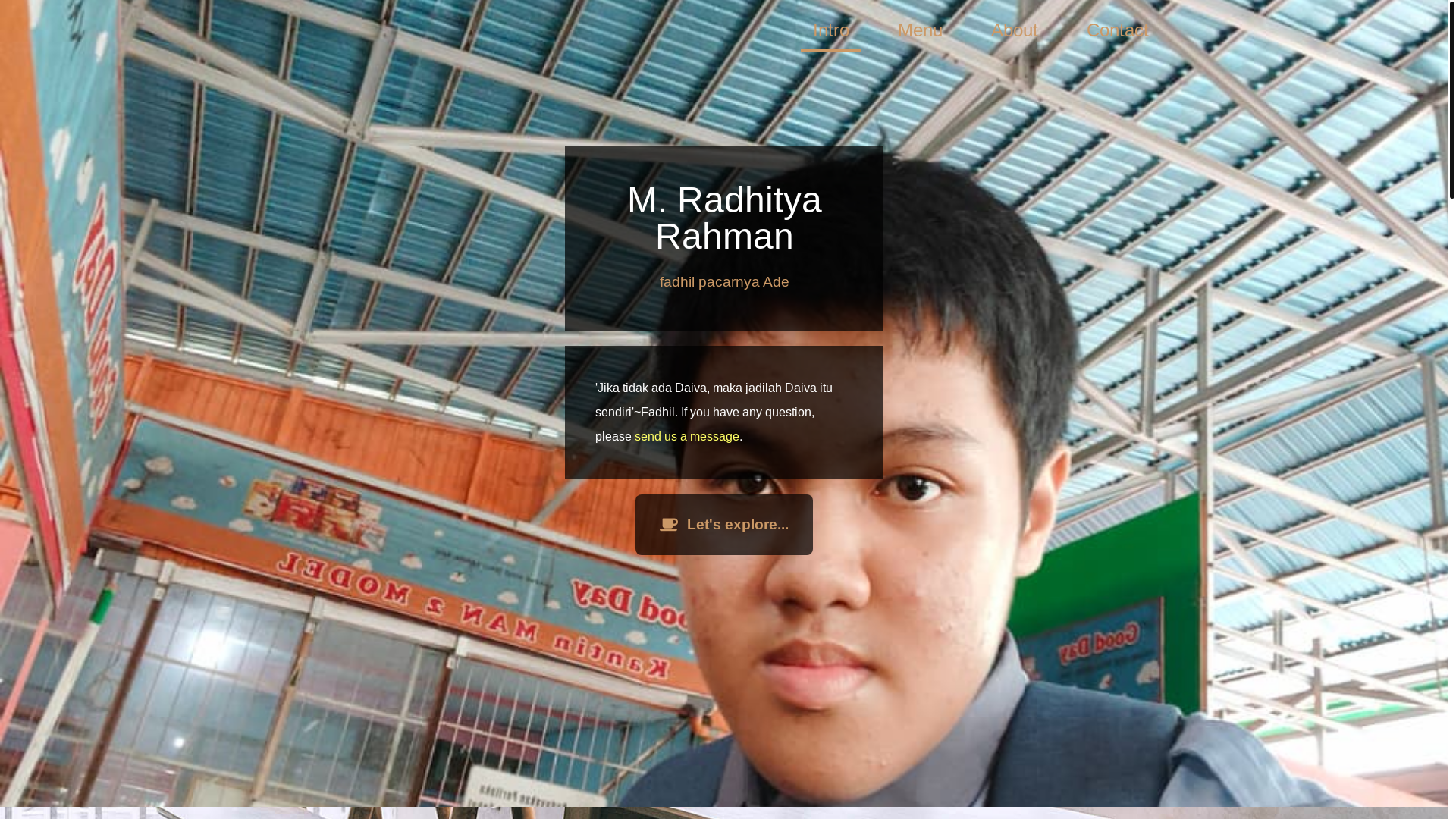 website screenshot of https://radhityatkj.my.id/
