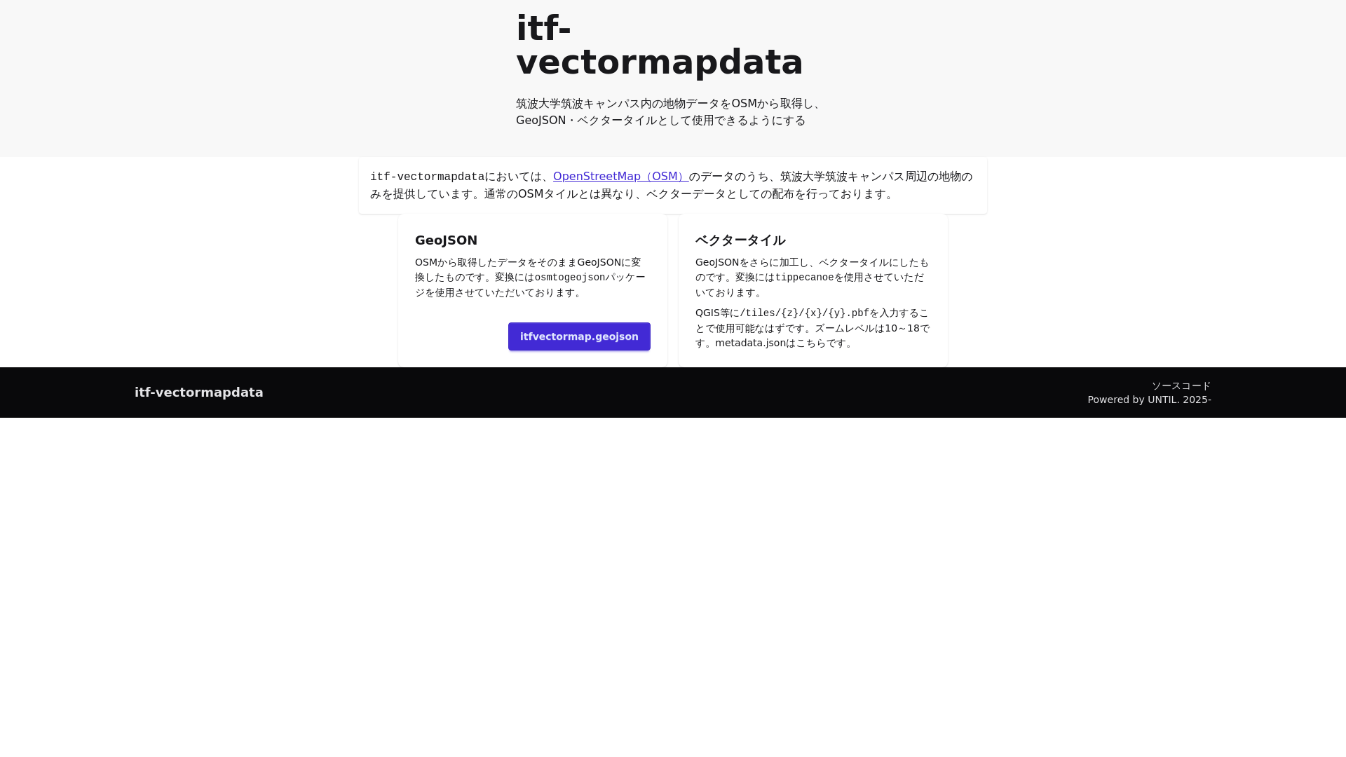 website screenshot of https://itf-vectormapdata.pages.dev/