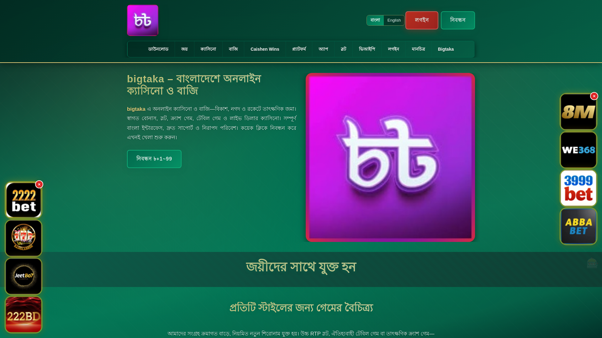 website screenshot of https://bigtakachar.com/