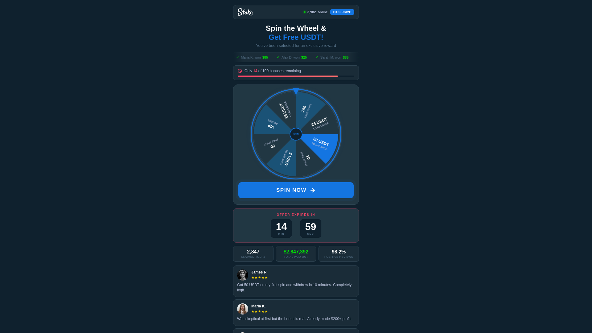 website screenshot of https://stakemirror.top