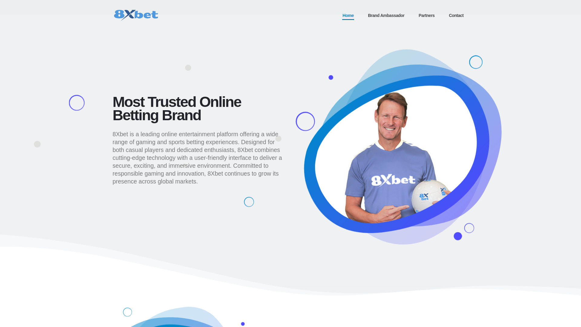 website screenshot of https://8xbet.com/