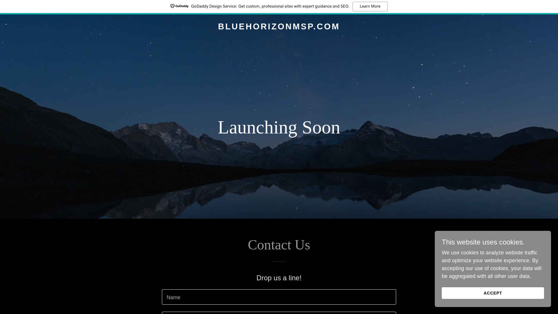 website screenshot of https://bluehorizonmsp.com/