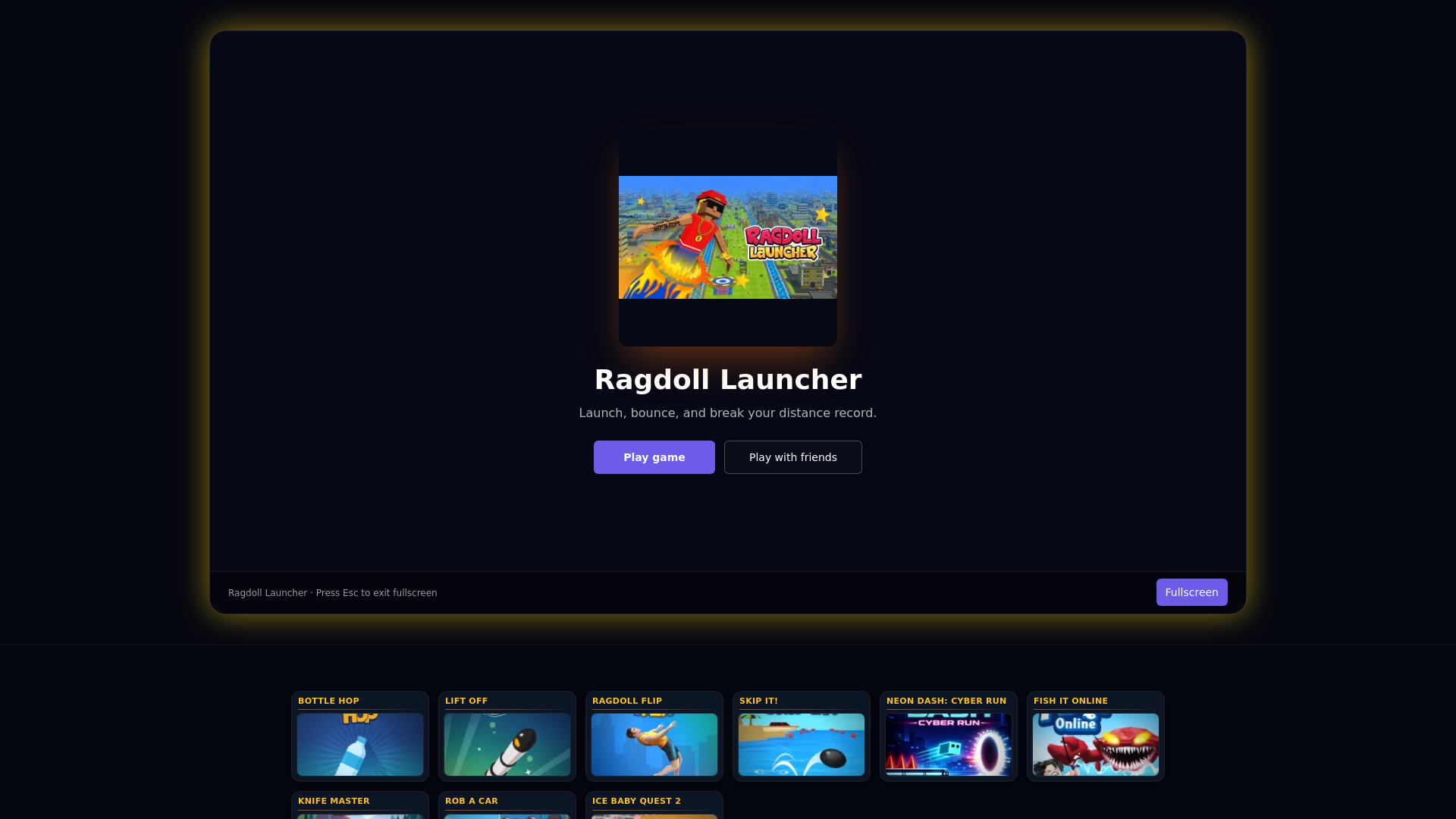 website screenshot of https://ragdoll-launcher.pages.dev/