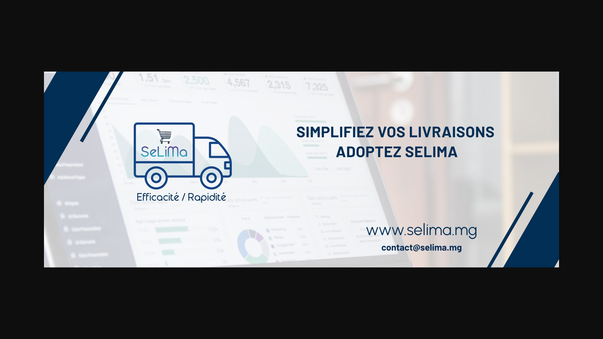 website screenshot of https://selima.mg/