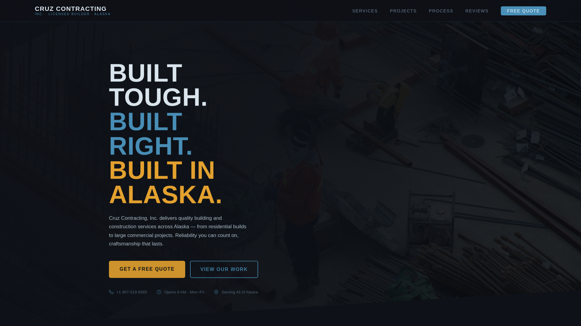 website screenshot of https://cruzcontracts.pages.dev/