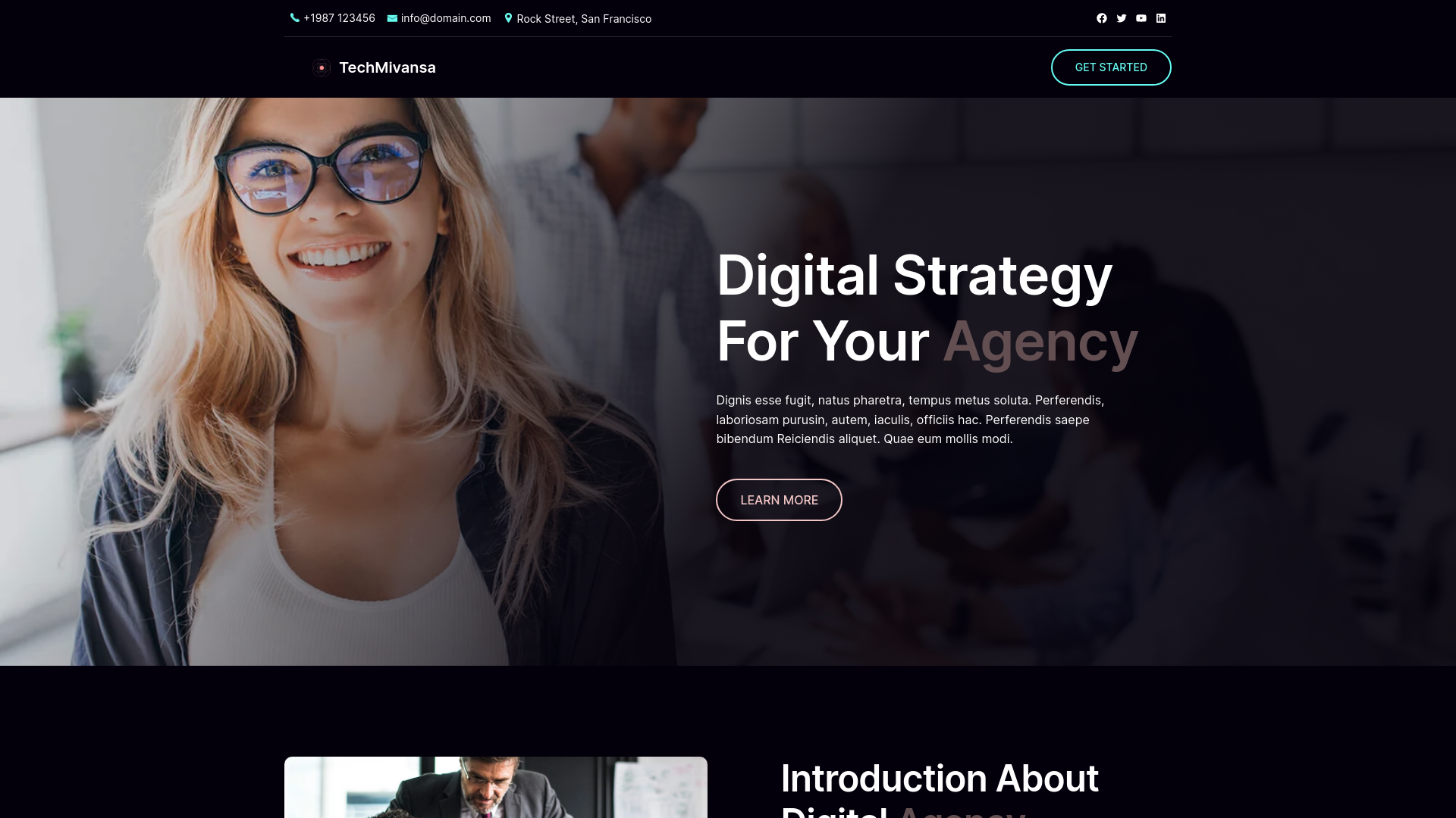 website screenshot of https://techmivansa.in