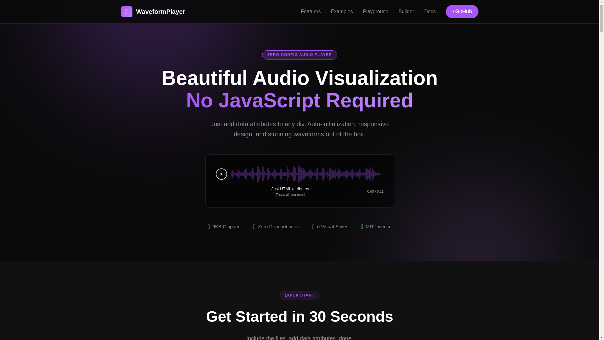 website screenshot of https://waveform-player.pages.dev/