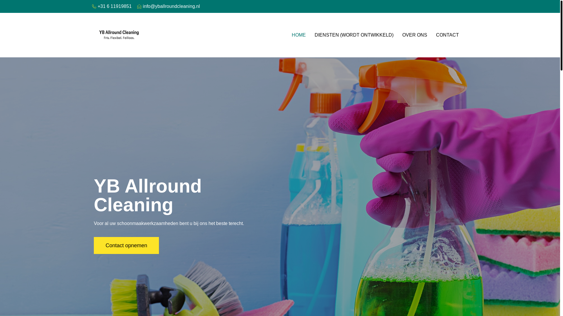 website screenshot of https://yballroundcleaning.nl/