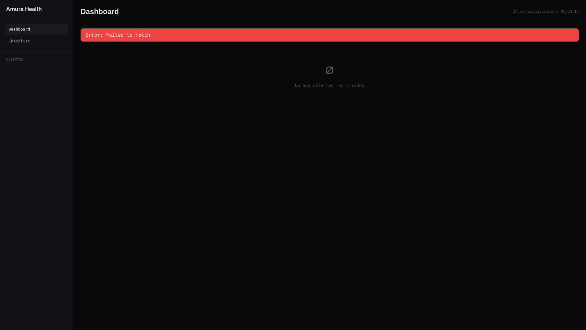 website screenshot of https://amura-health-dashboard.pages.dev/