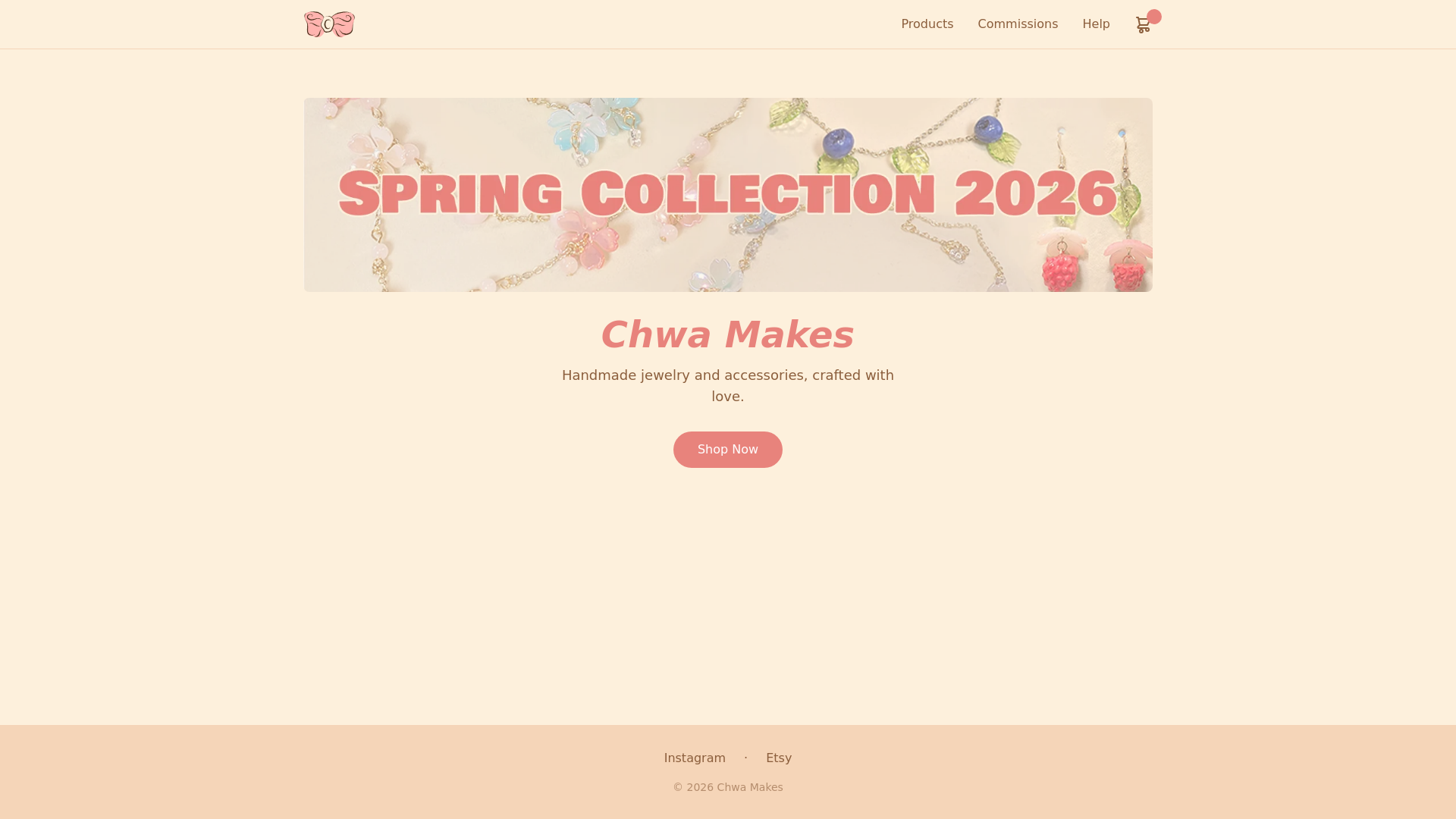 website screenshot of https://chwamakes.com
