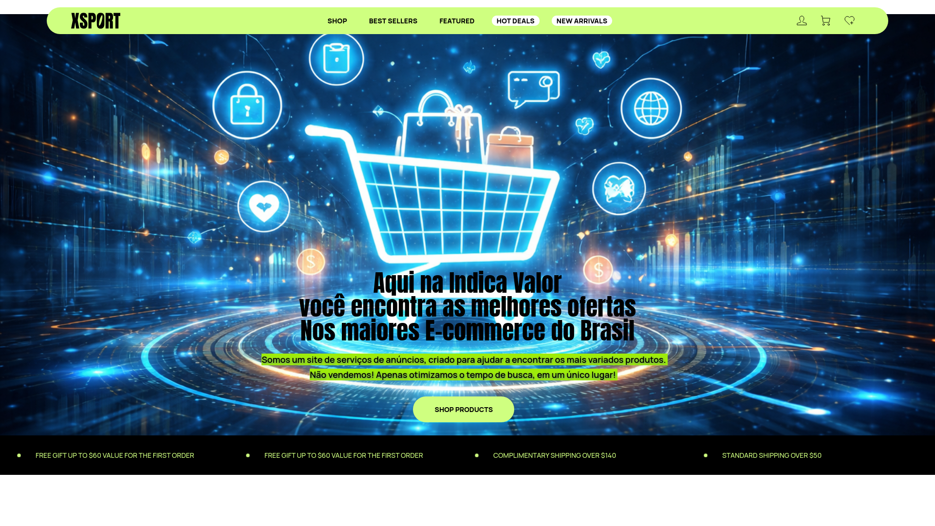 website screenshot of https://indicavalor.com.br/