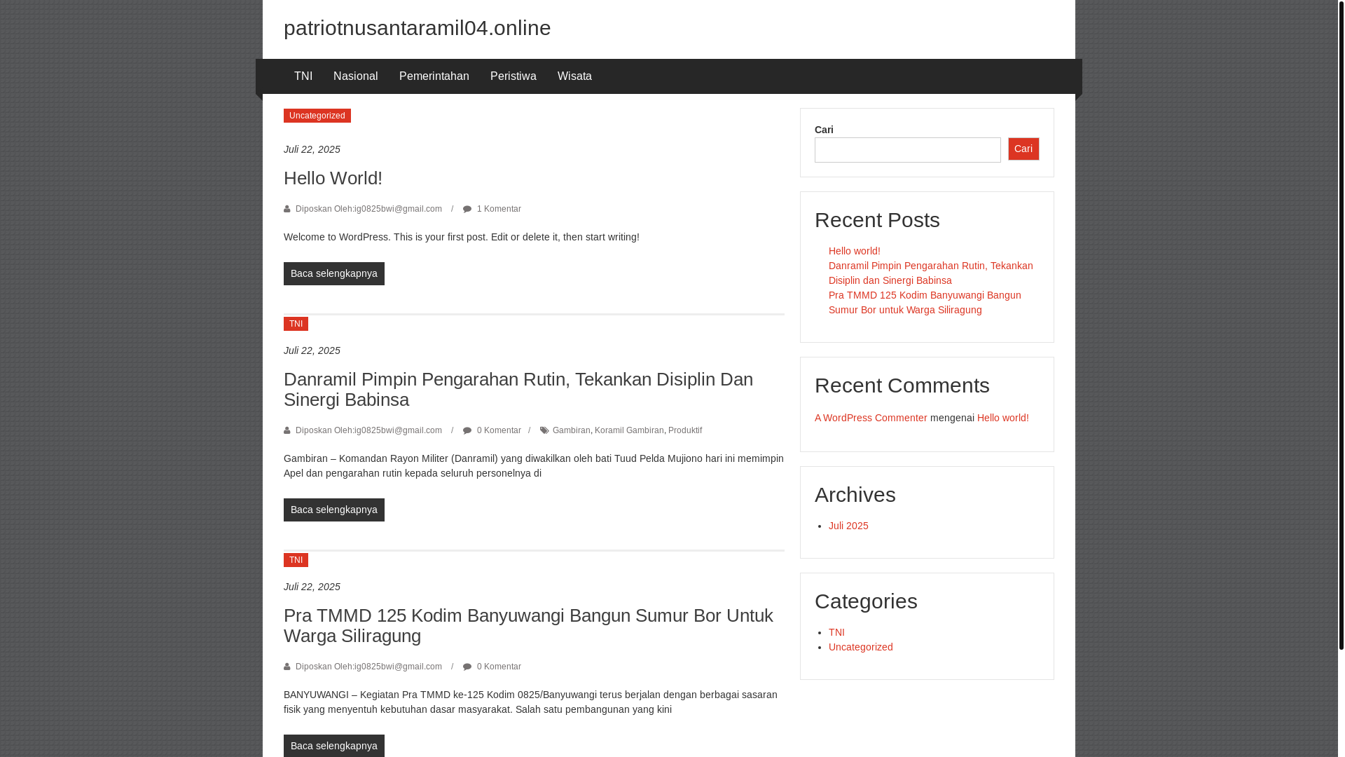 website screenshot of https://patriotnusantaramil04.online/