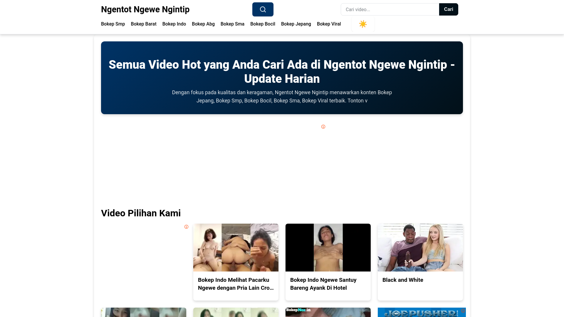 website screenshot of https://ngentotngewengintip.pages.dev/