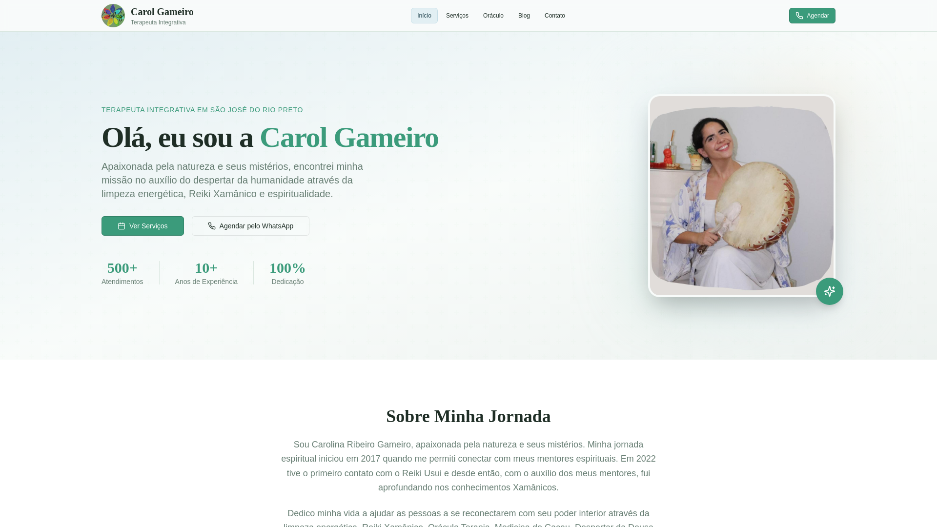 website screenshot of https://carolrgameiro.com/