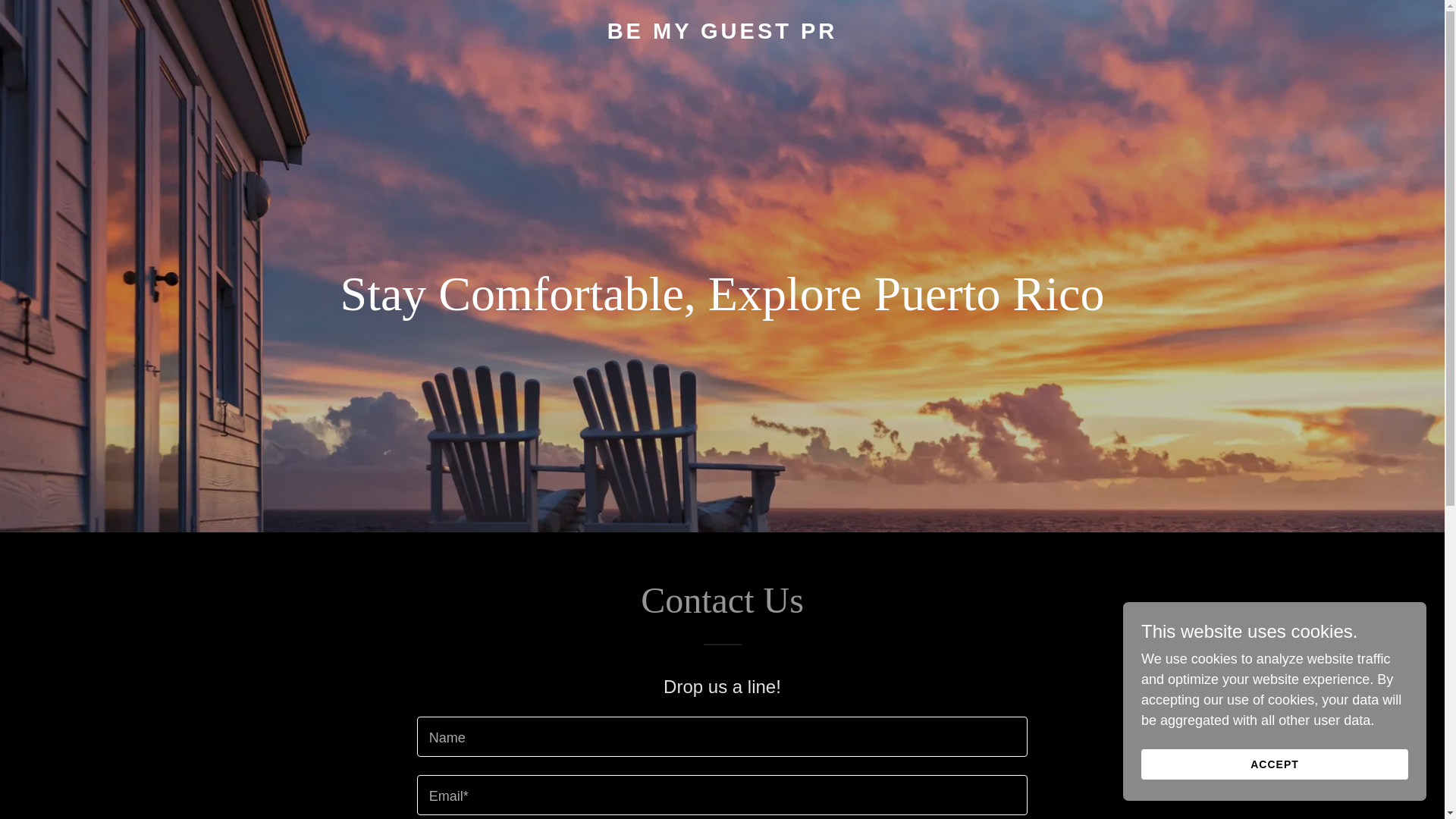 website screenshot of https://bemyguestpr.com/