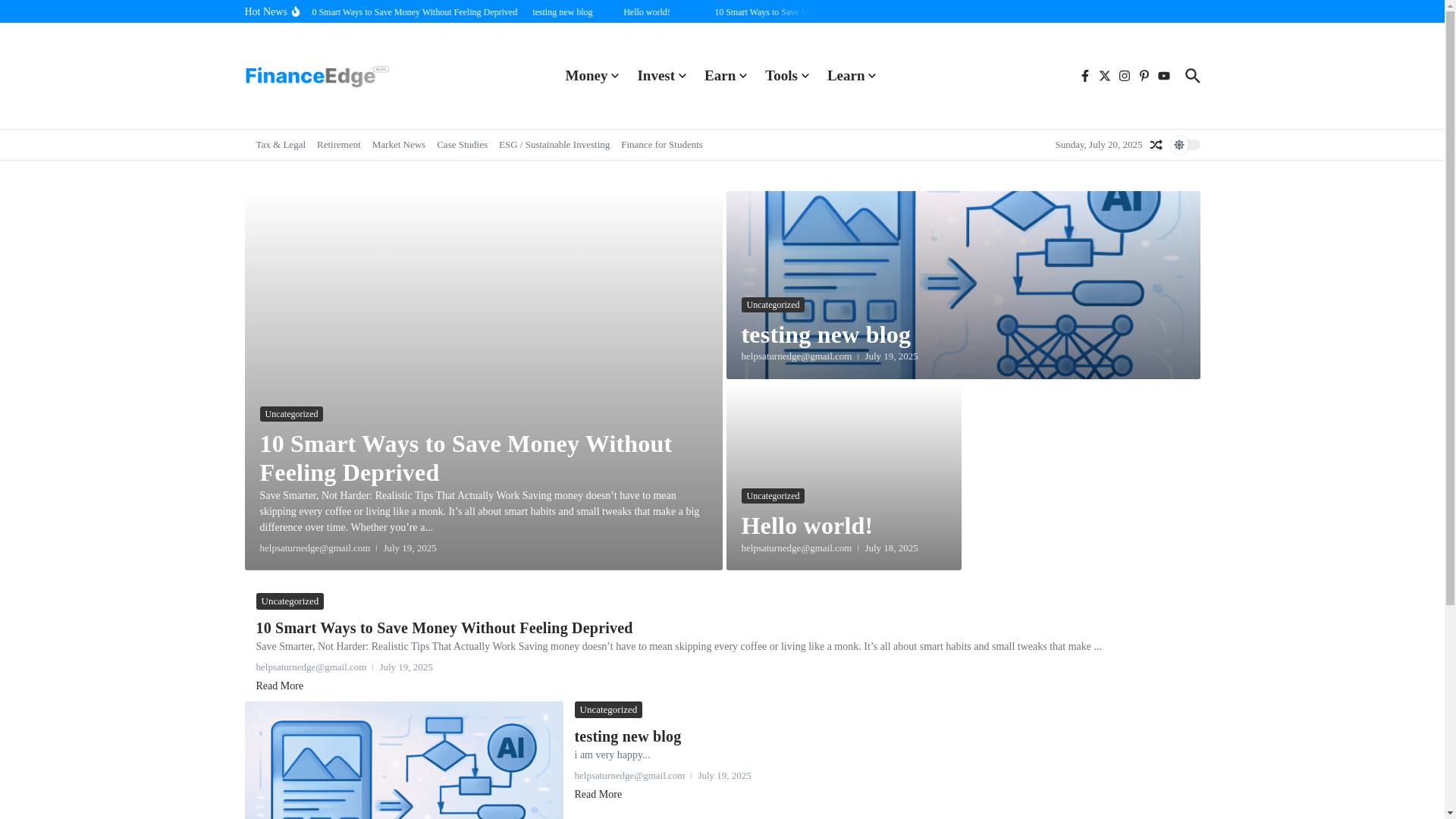 website screenshot of https://financeedgeblog.com/
