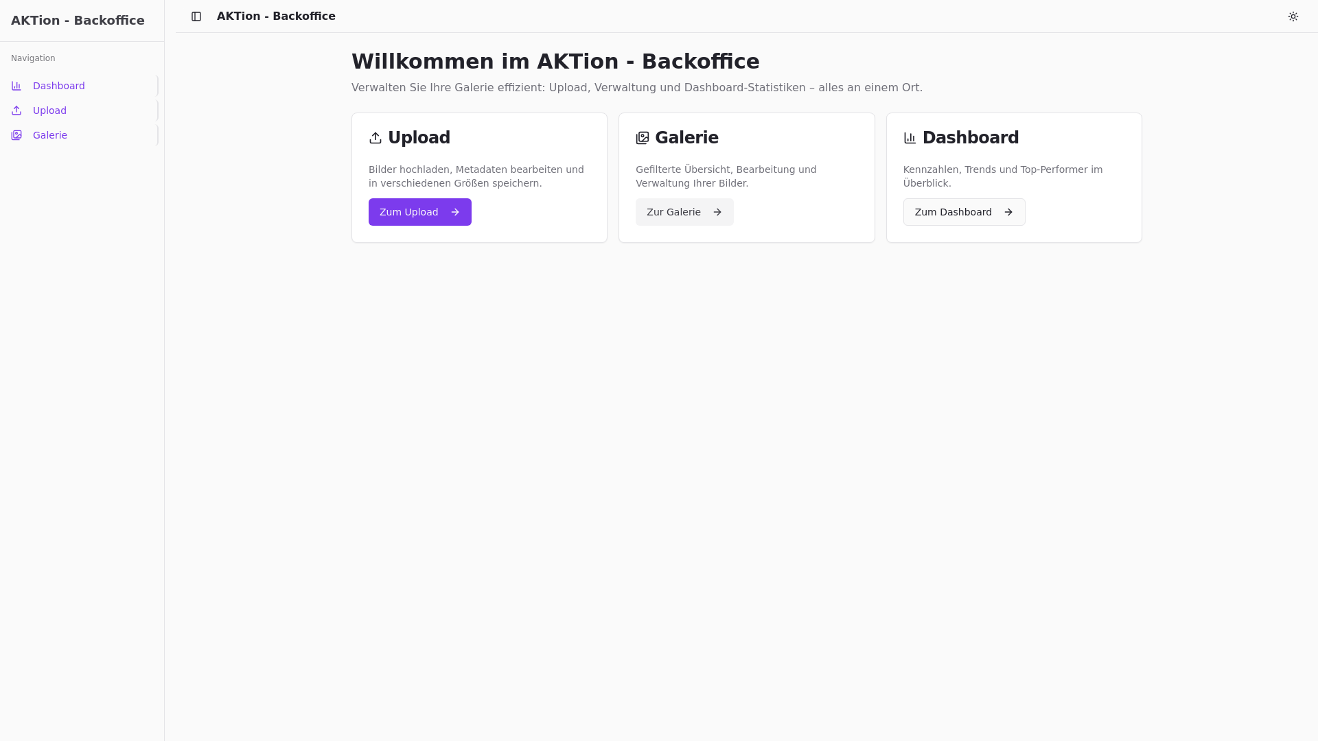 website screenshot of https://aktion-backoffice.pages.dev/