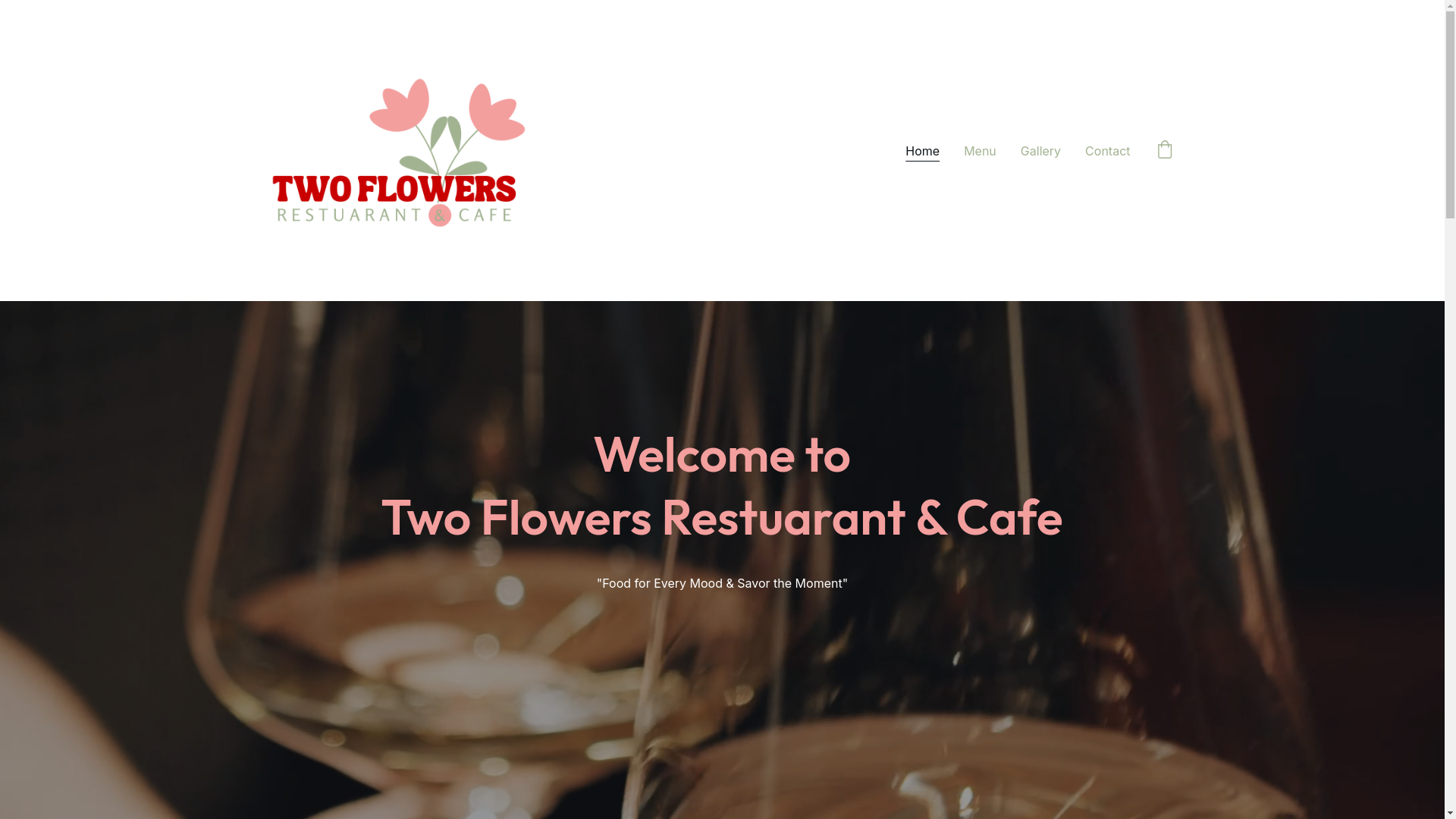website screenshot of https://twoflowersrestaurantcafe.com/