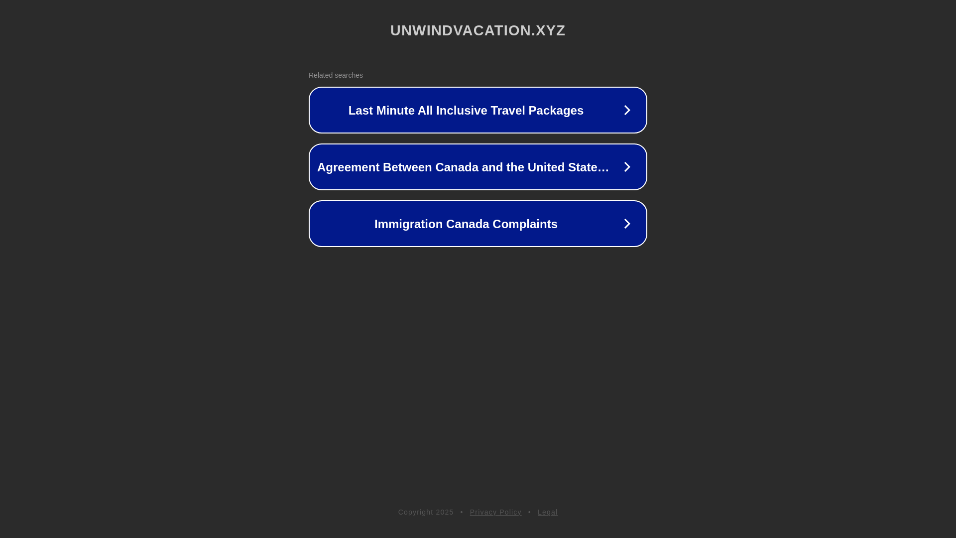 website screenshot of https://unwindvacation.xyz/