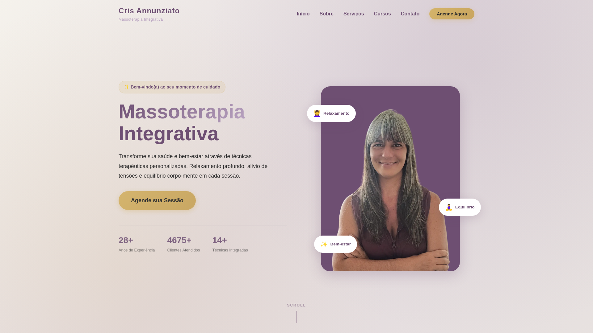 website screenshot of https://crisannunziato.com.br/