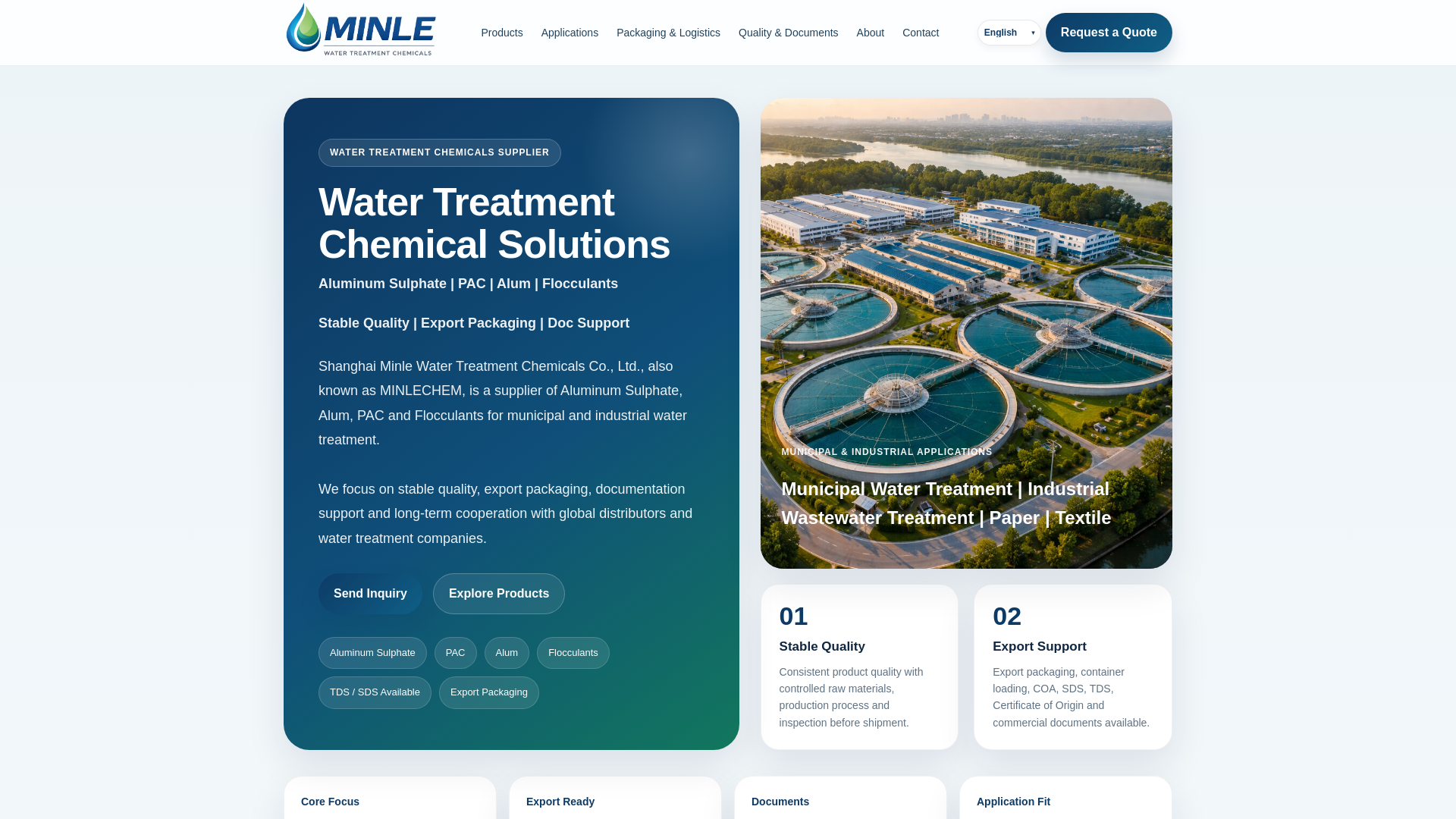 website screenshot of https://minlechem.pages.dev/