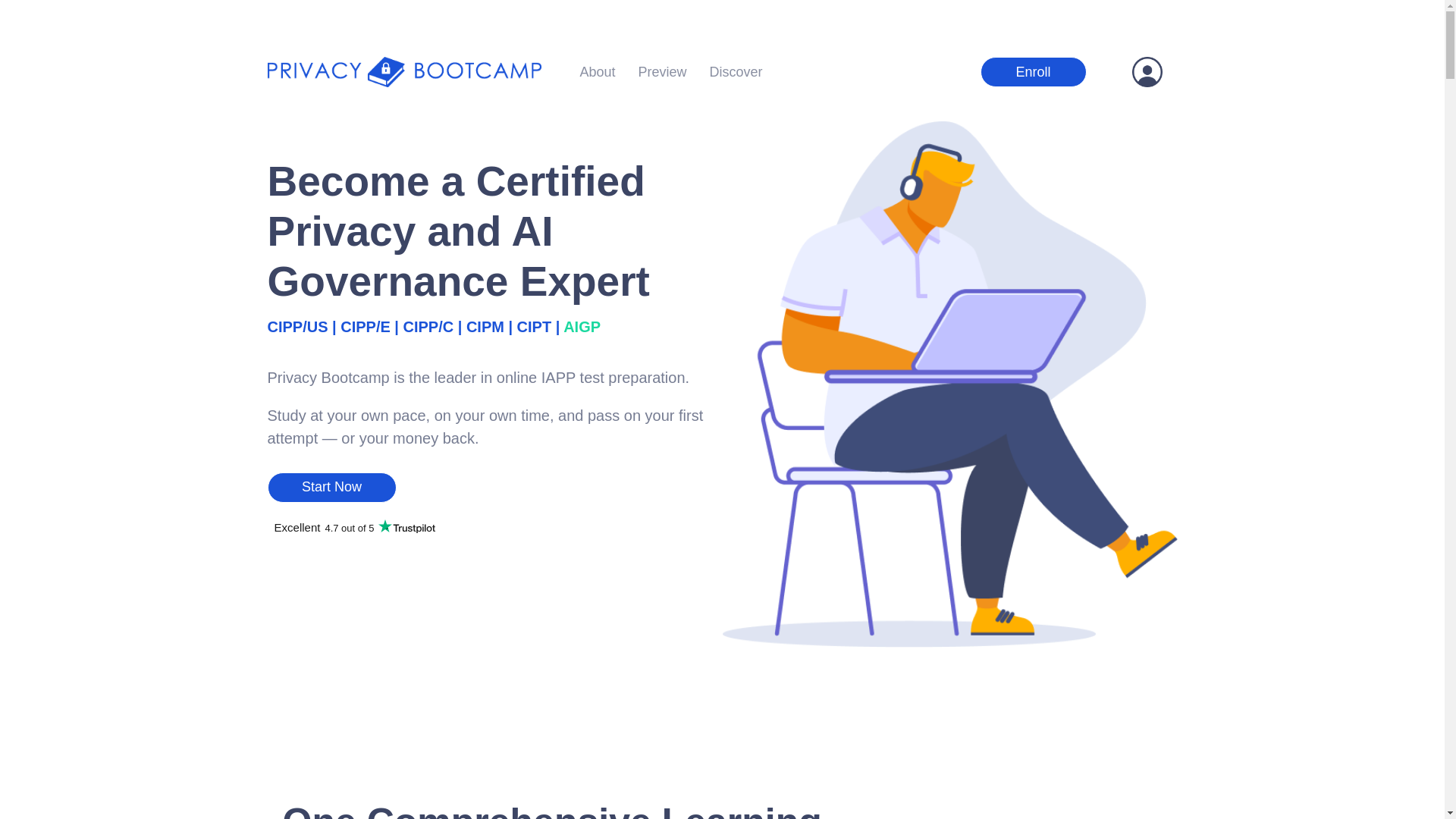 website screenshot of https://www.privacybootcamp.com/