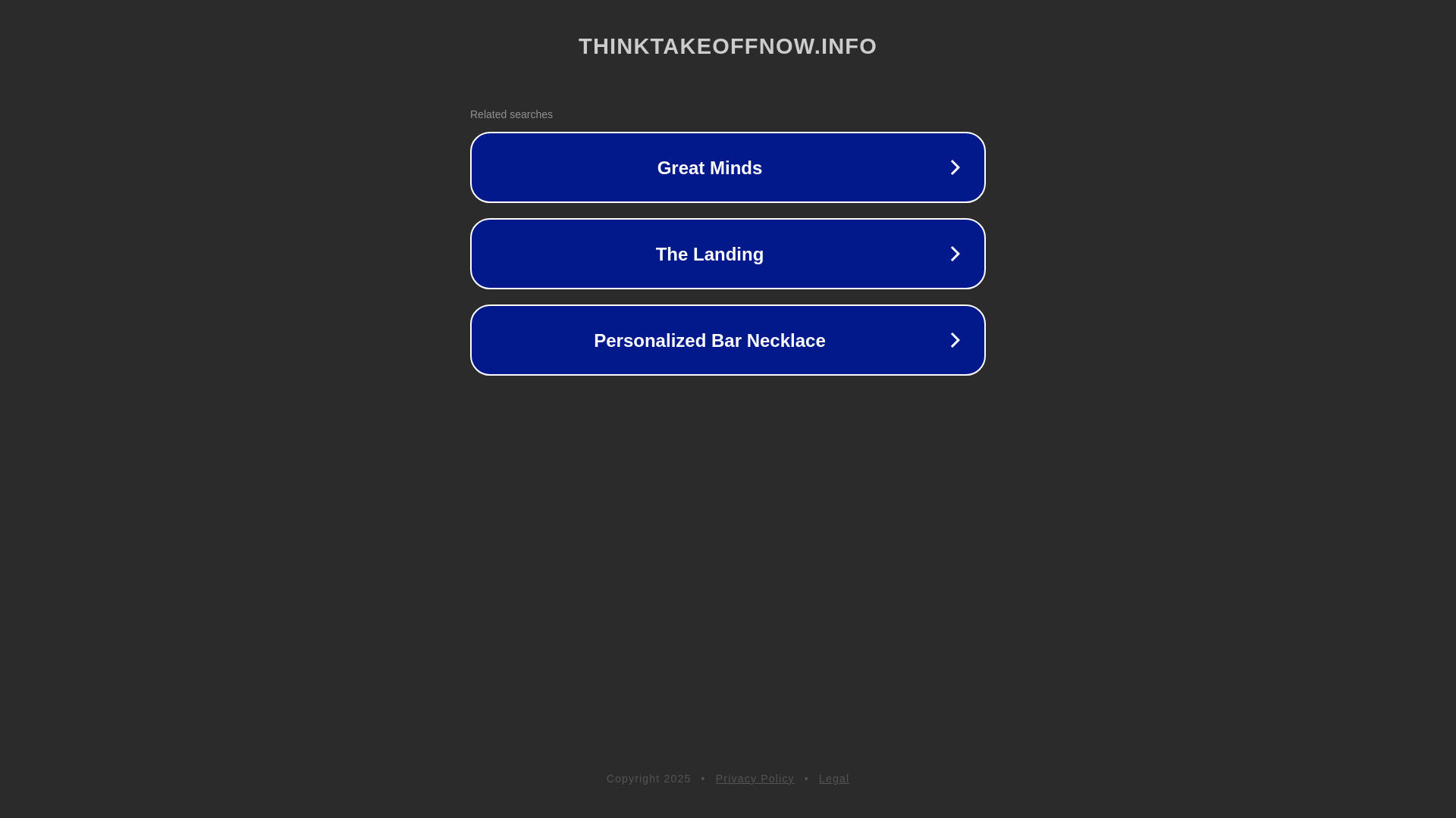 website screenshot of https://thinktakeoffnow.info/