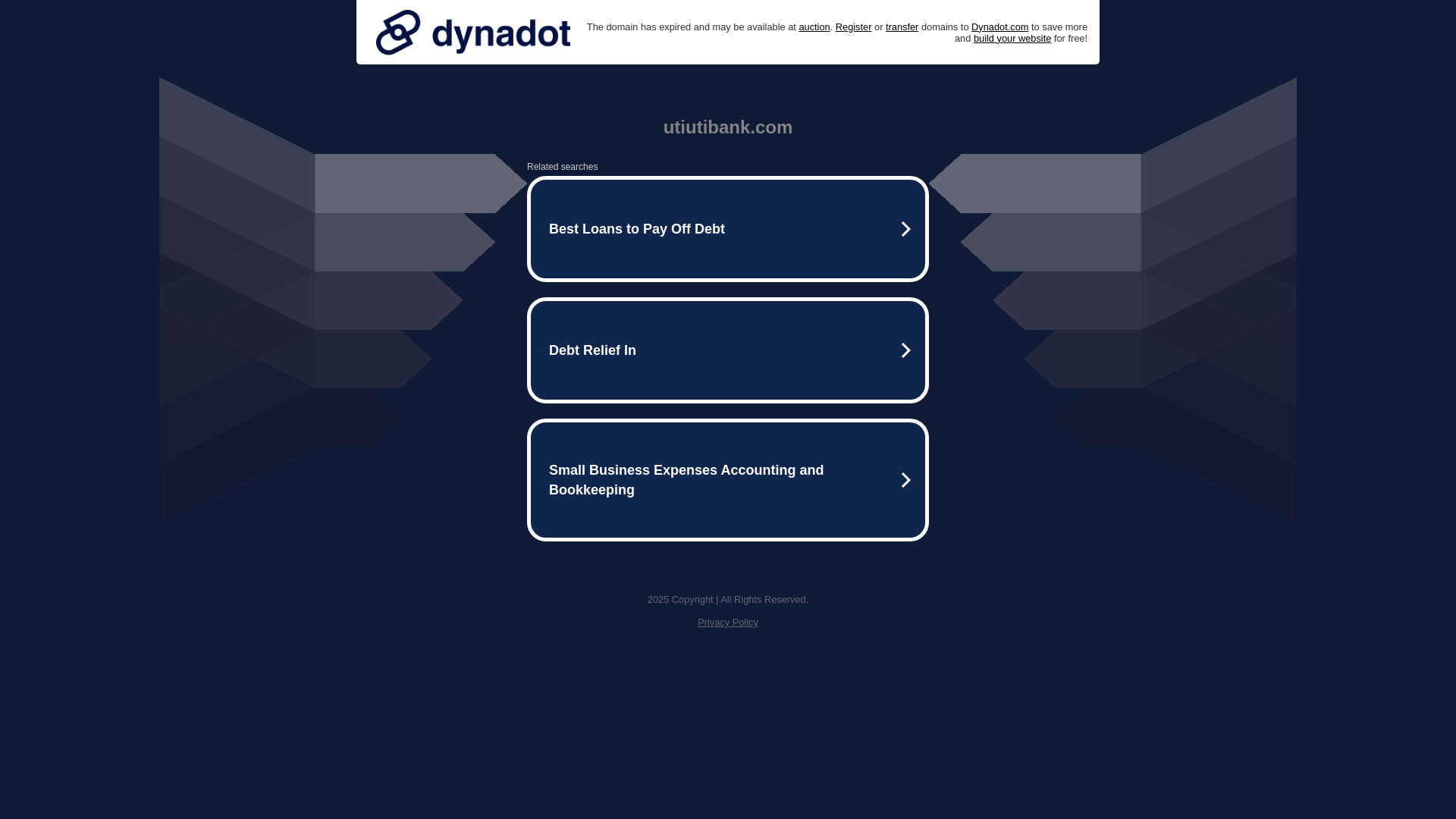 website screenshot of https://utiutibank.com/