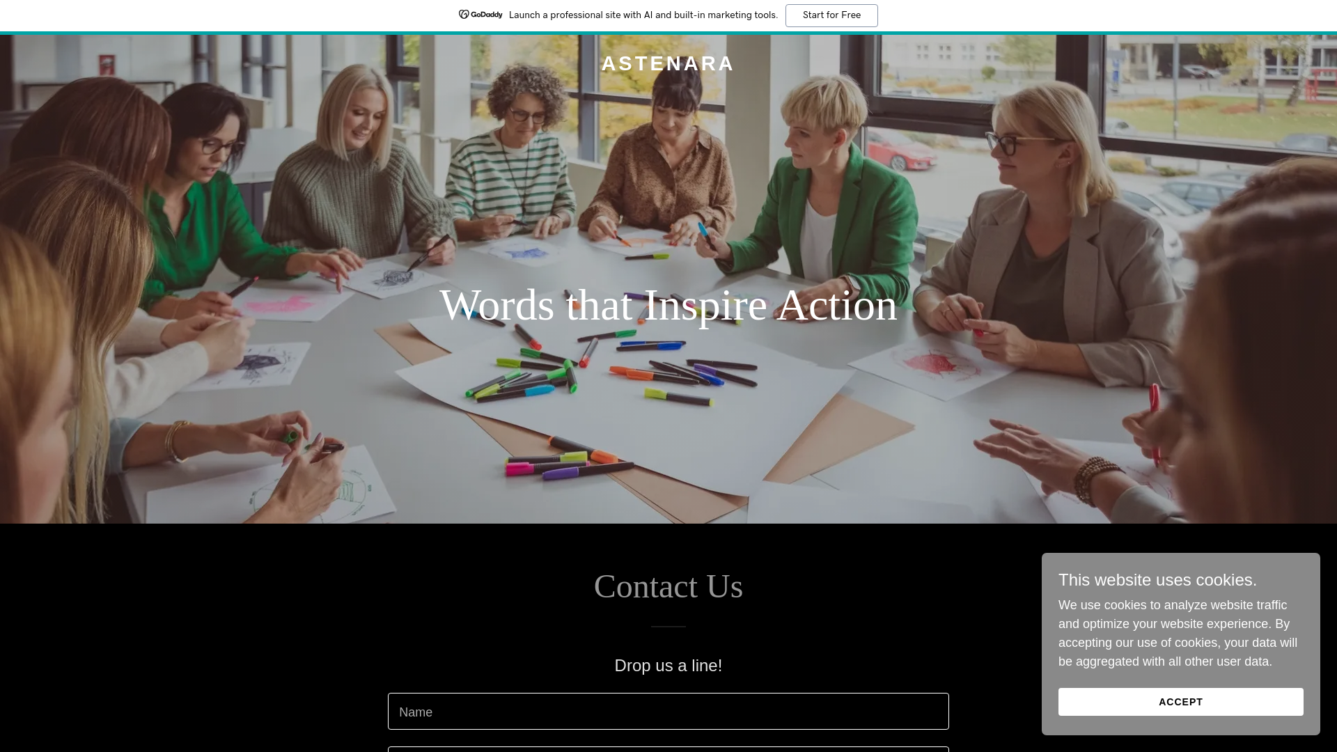 website screenshot of https://astenara.com/