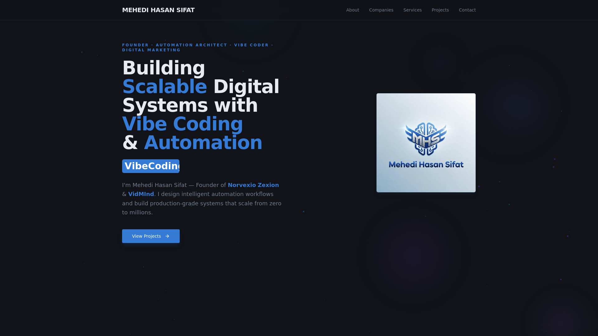 website screenshot of https://mehedihasansifat.pages.dev/