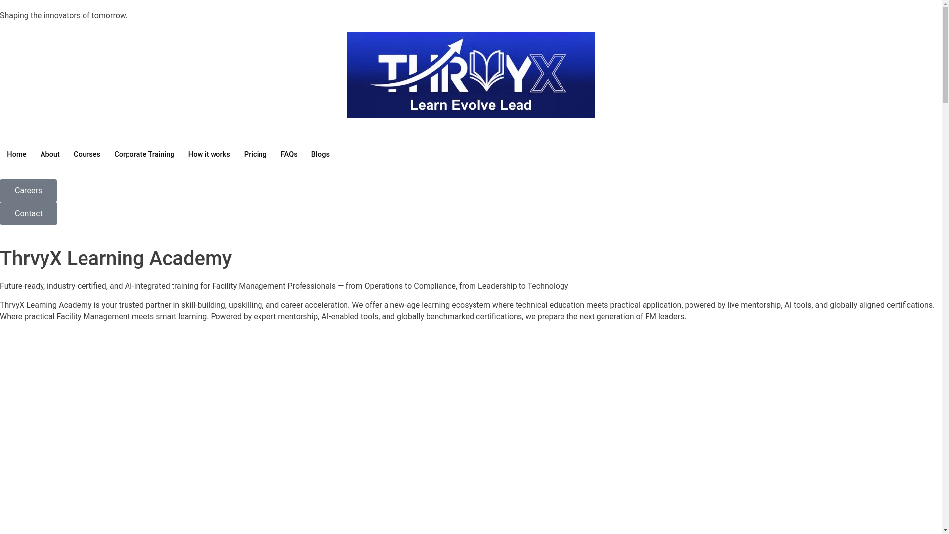 website screenshot of https://thrvyx.com/