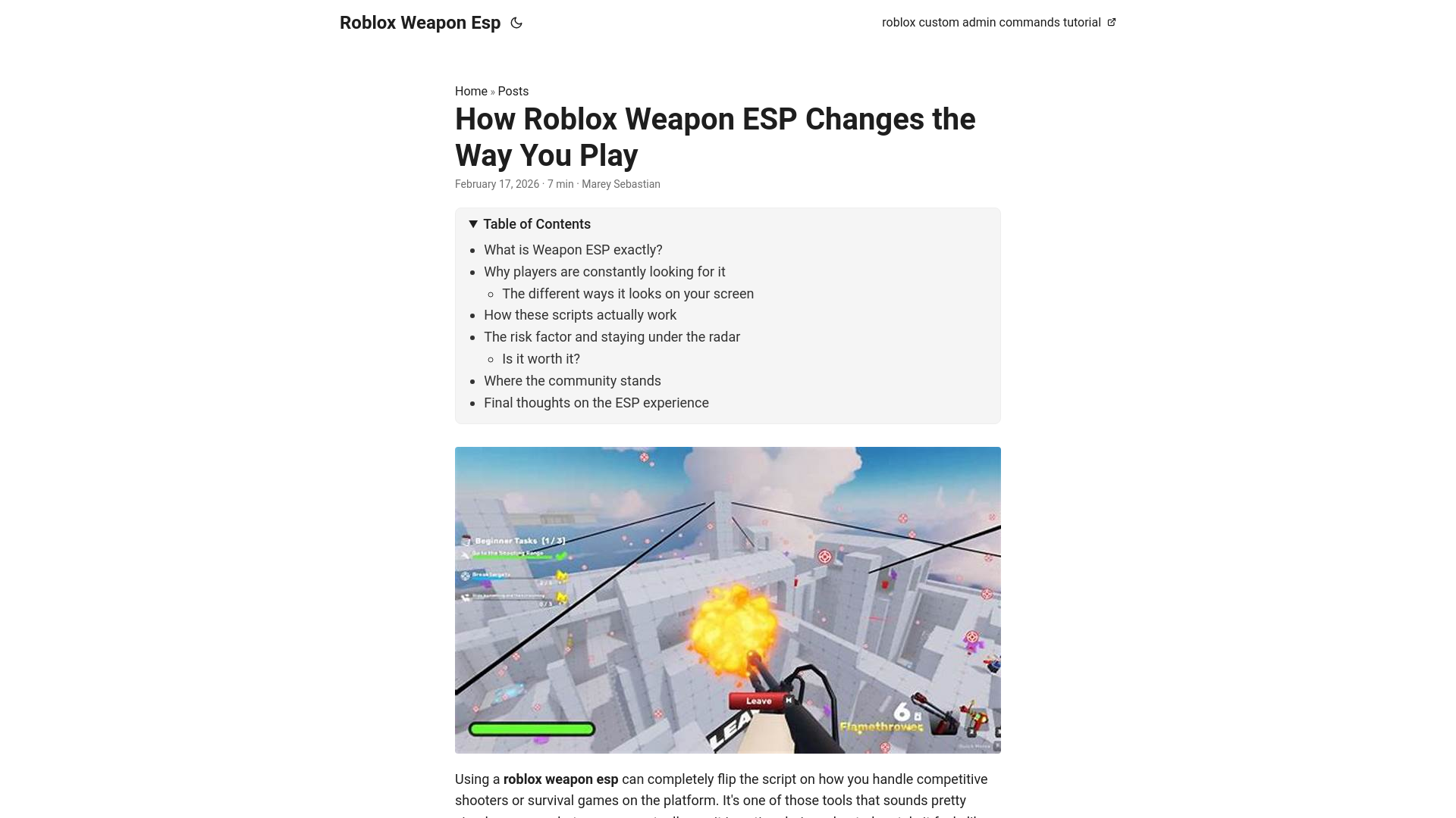 website screenshot of https://roblox-weapon-esp.pages.dev/