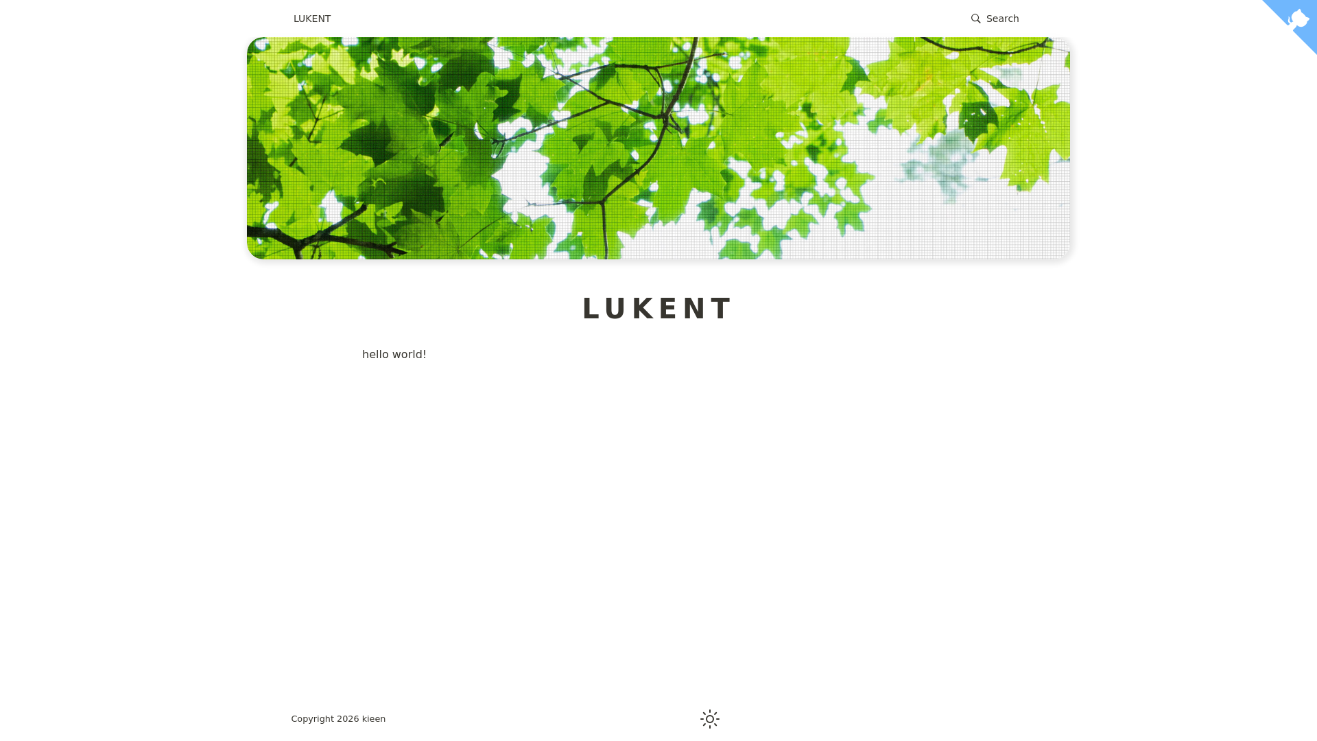 website screenshot of https://lukent.art