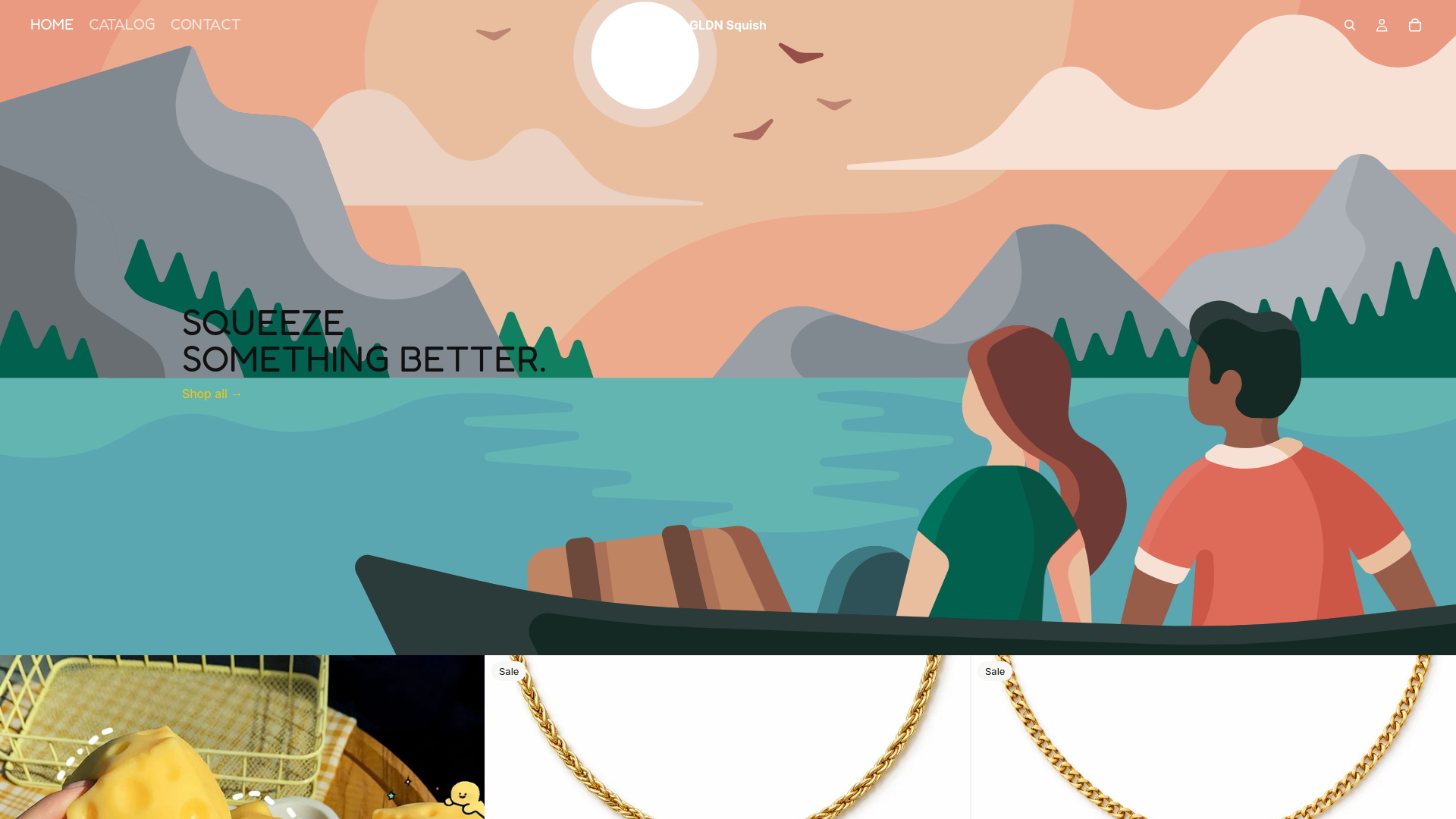 website screenshot of https://gldnsquish.com/